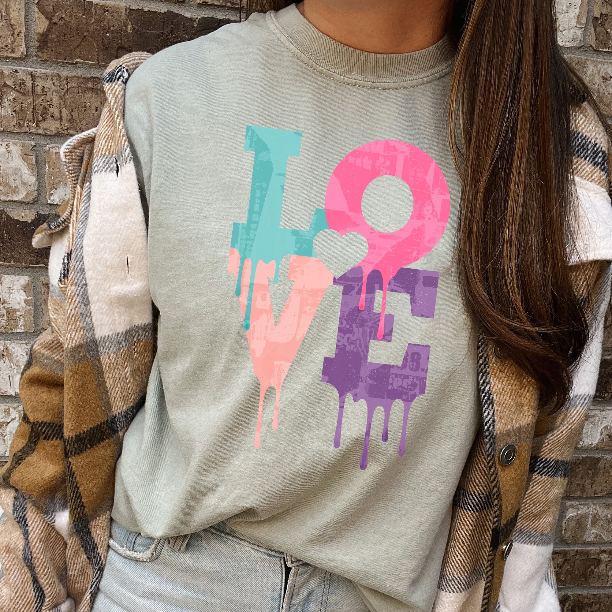 Retro Love Dripping Paint Limited Edition Vintage Style Graphic Comfort Colors Tee