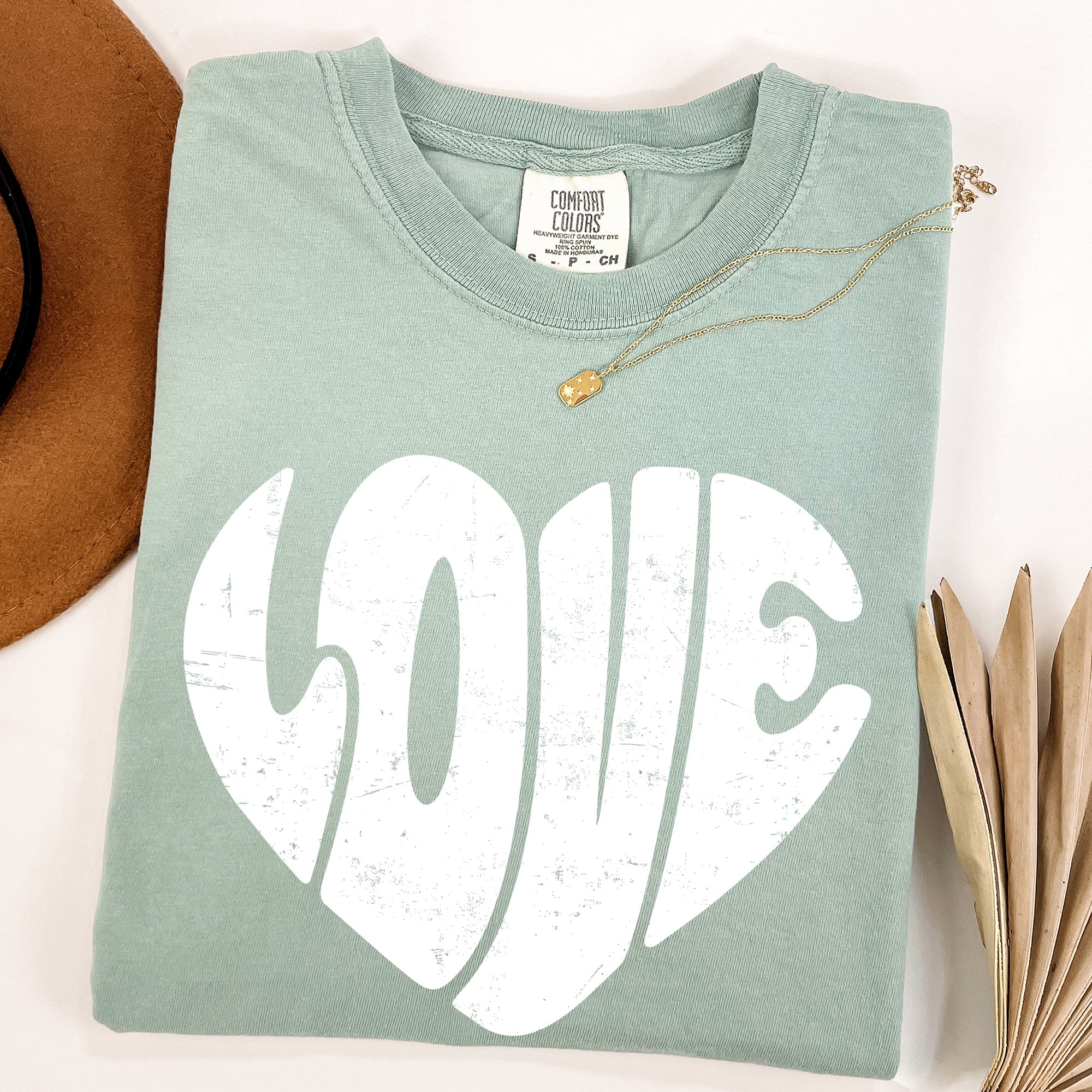 Retro Love Heart Vintage Valentine Edition Ultra Soft Everyday Wear Comfort Colors Tee