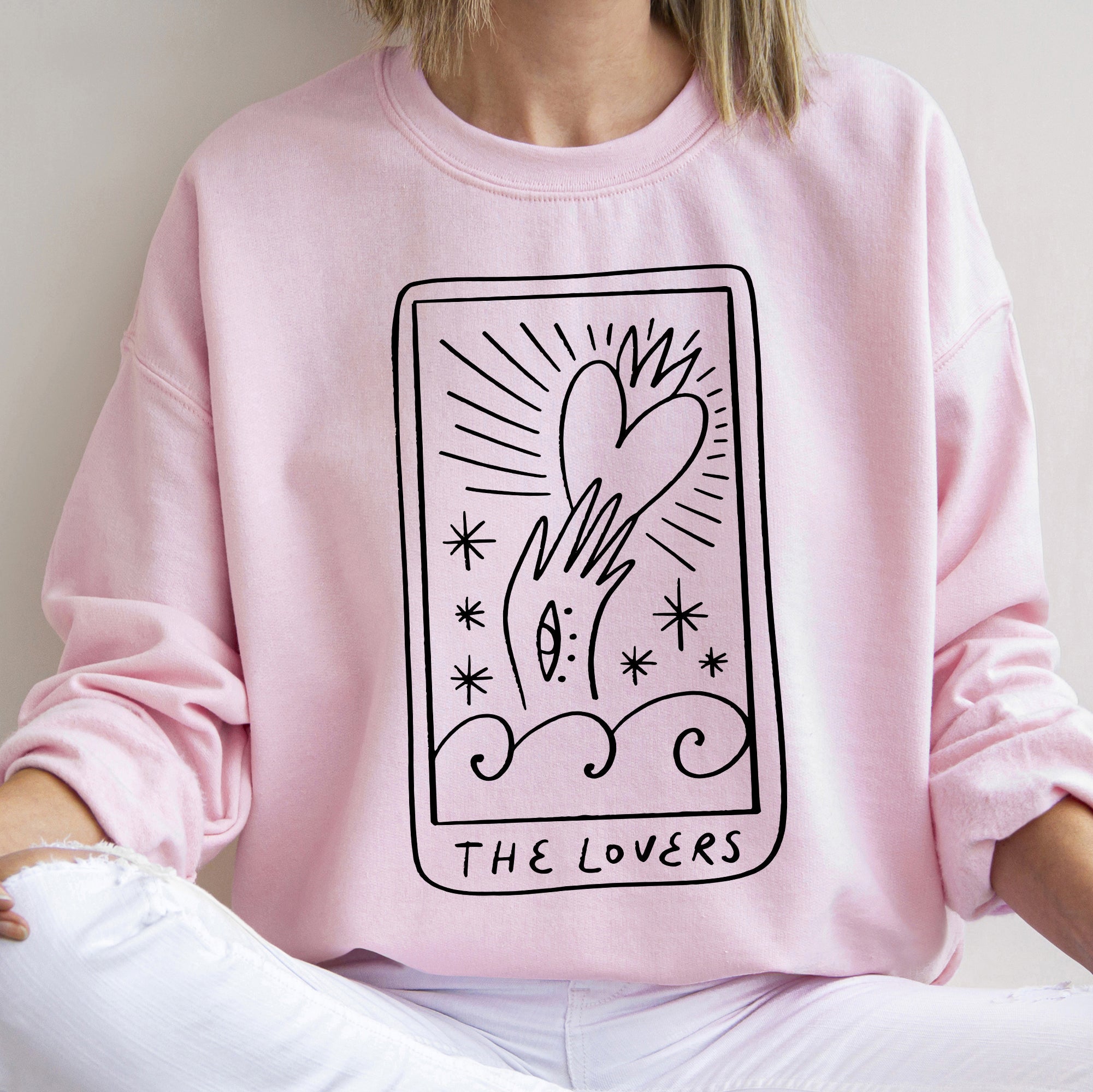Lovers Tarot Mystical Magic Celestial Romance Valentine's Day Edition Sweatshirt