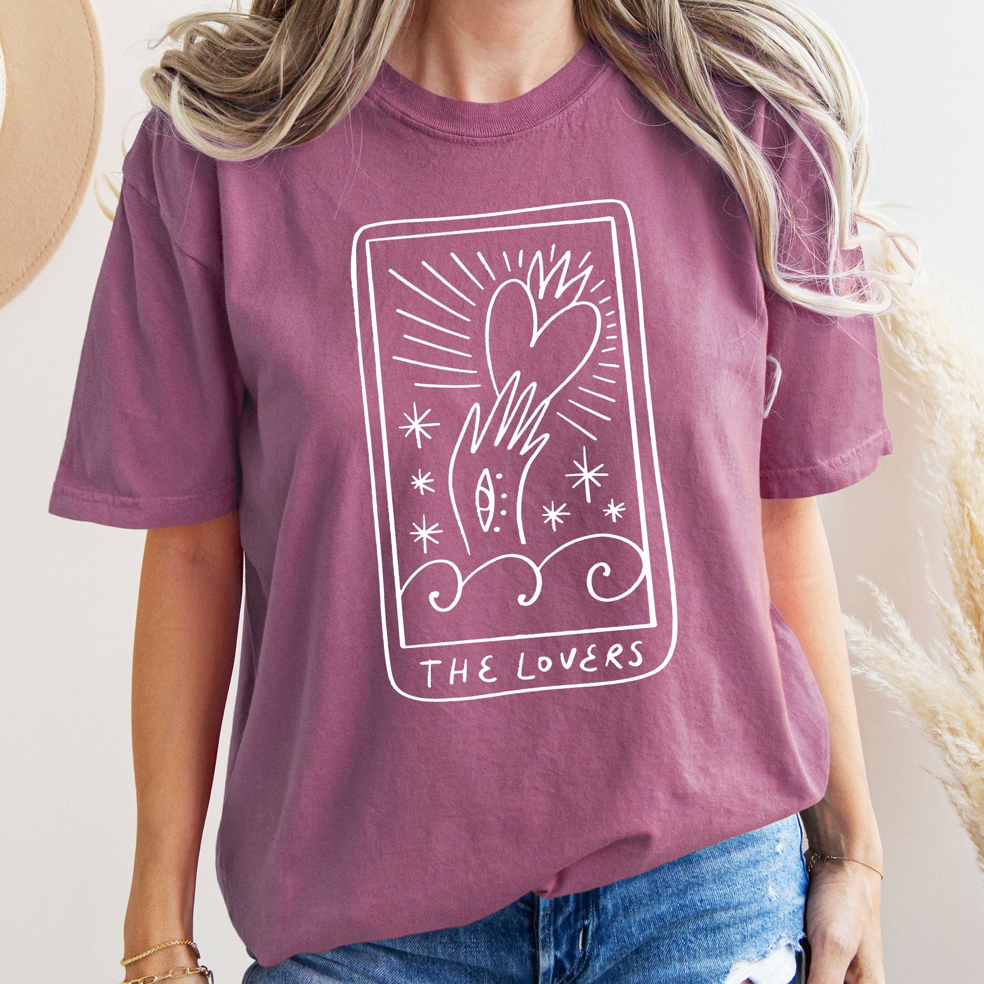 Lovers Tarot, Mystical, Magic Vintage Romance Design For Valentine's Day Comfort Colors Tee