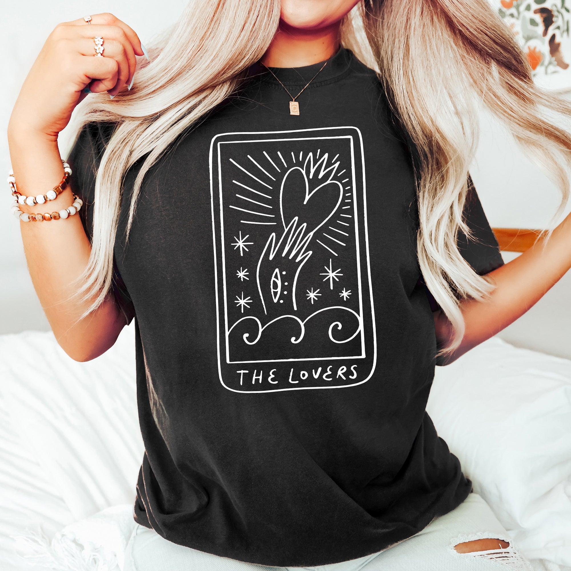 Lovers Tarot, Mystical, Magic Vintage Romance Design For Valentine's Day Comfort Colors Tee