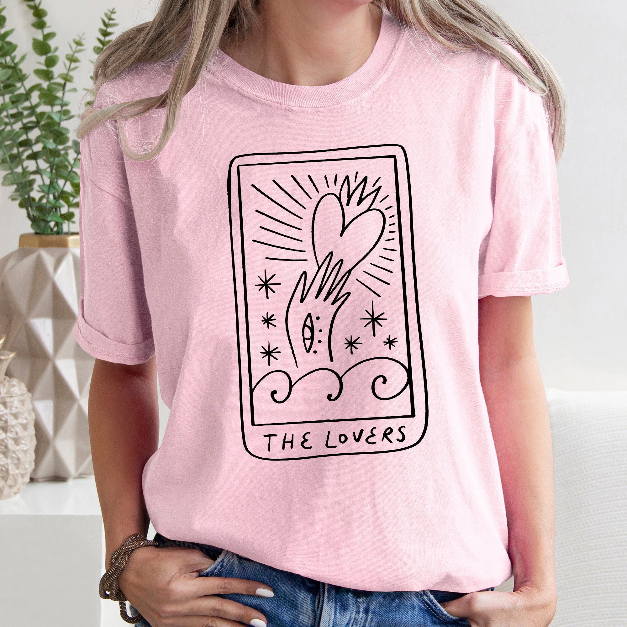 Lovers Tarot, Mystical, Magic Vintage Romance Design For Valentine's Day Comfort Colors Tee