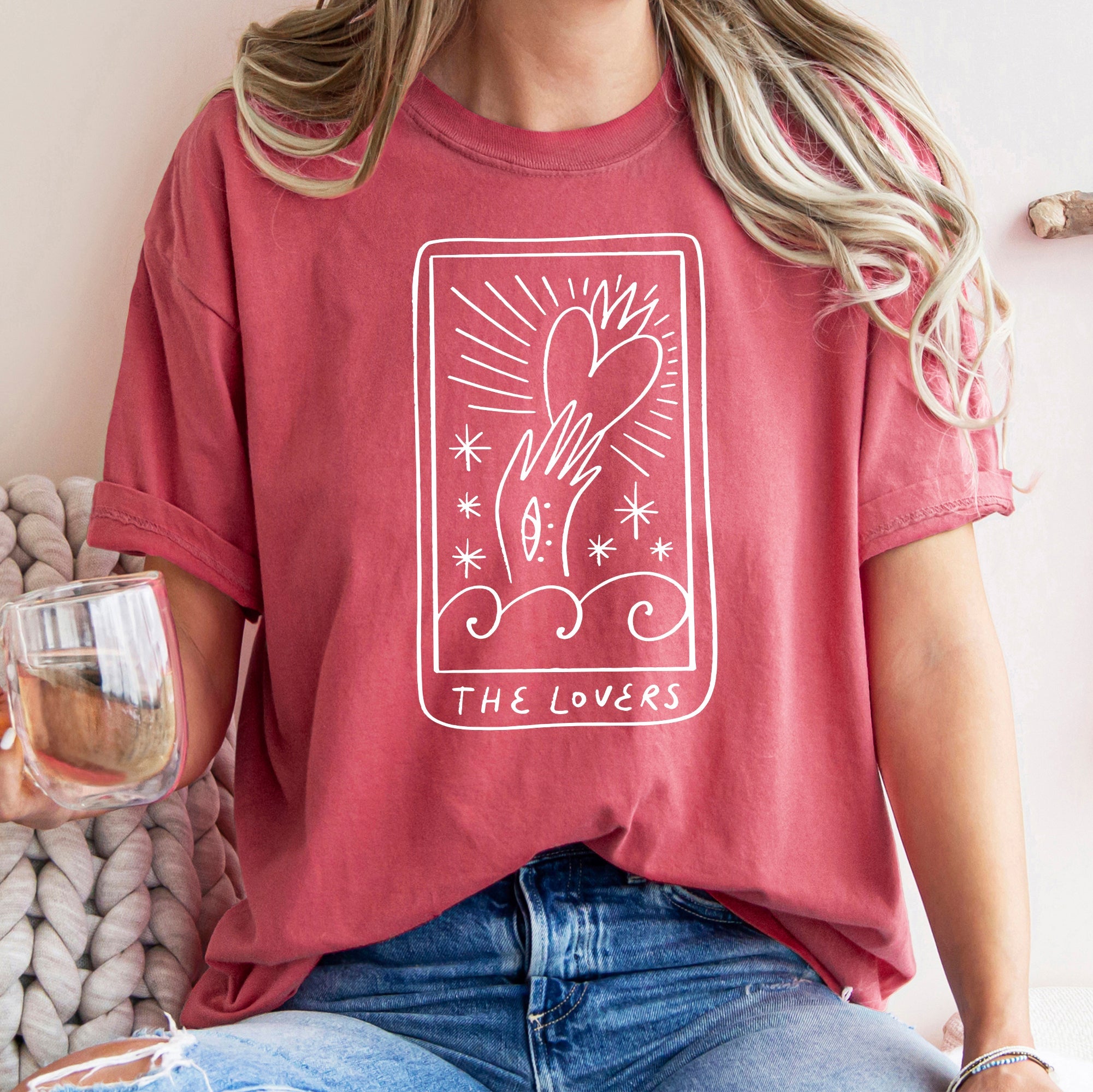 Lovers Tarot, Mystical, Magic Vintage Romance Design For Valentine's Day Comfort Colors Tee