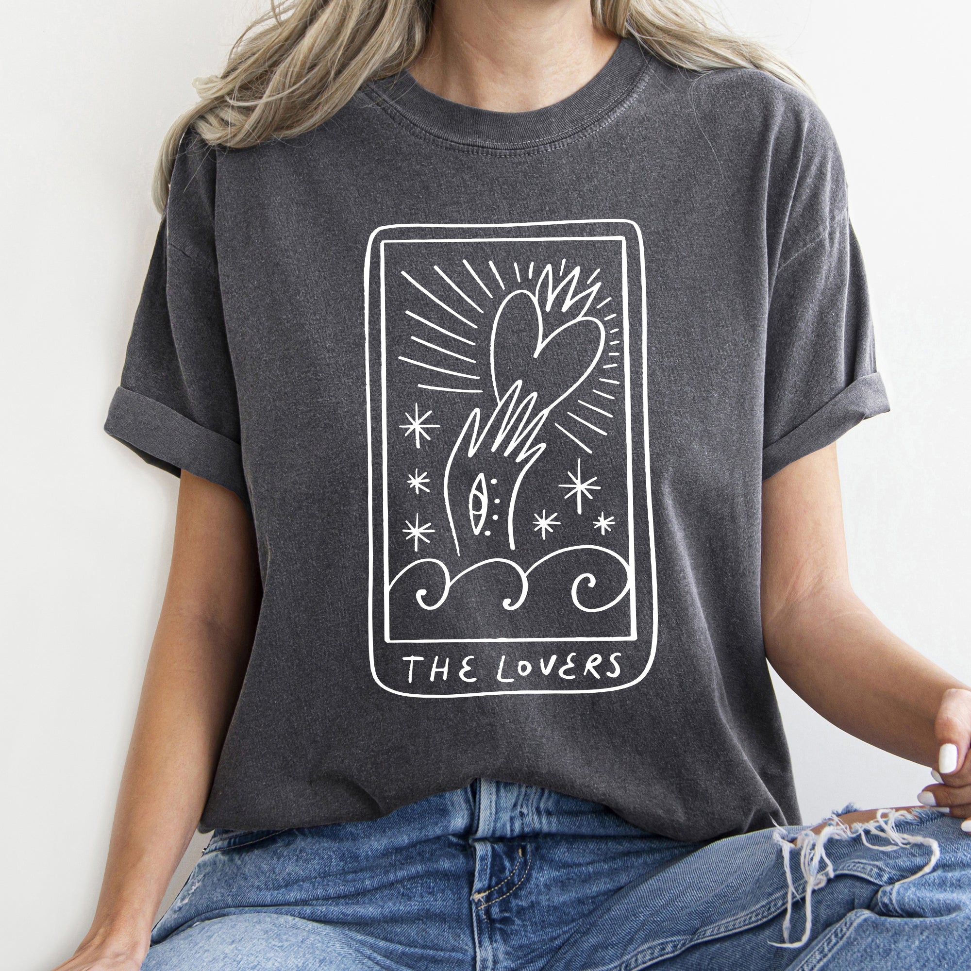 Lovers Tarot, Mystical, Magic Vintage Romance Design For Valentine's Day Comfort Colors Tee