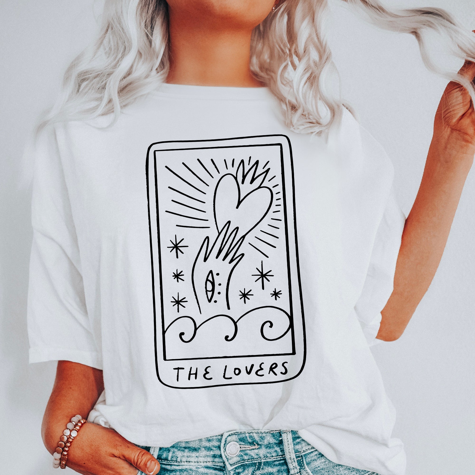 Lovers Tarot, Mystical, Magic Vintage Romance Design For Valentine's Day Comfort Colors Tee