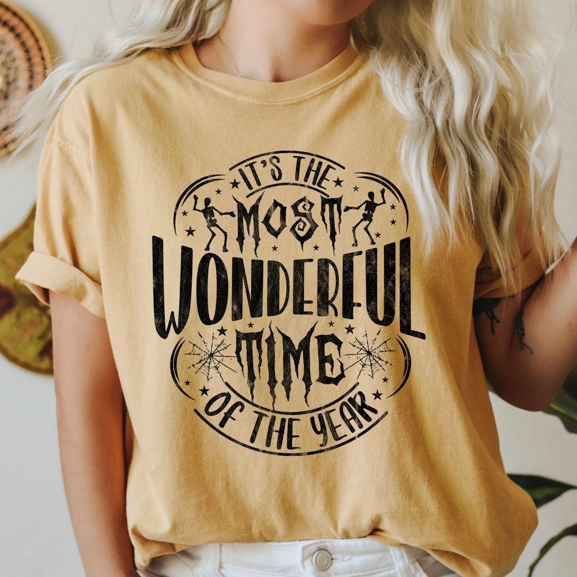 It's The Most Wonderful Time Of The Year Retro Halloween Vintage Comfort Colors Tee
