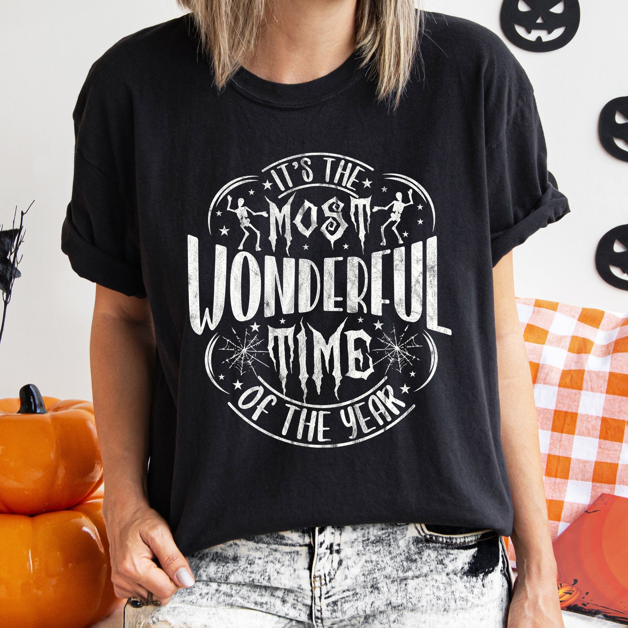 It's The Most Wonderful Time Of The Year Retro Halloween Classic Comfort Colors Tee
