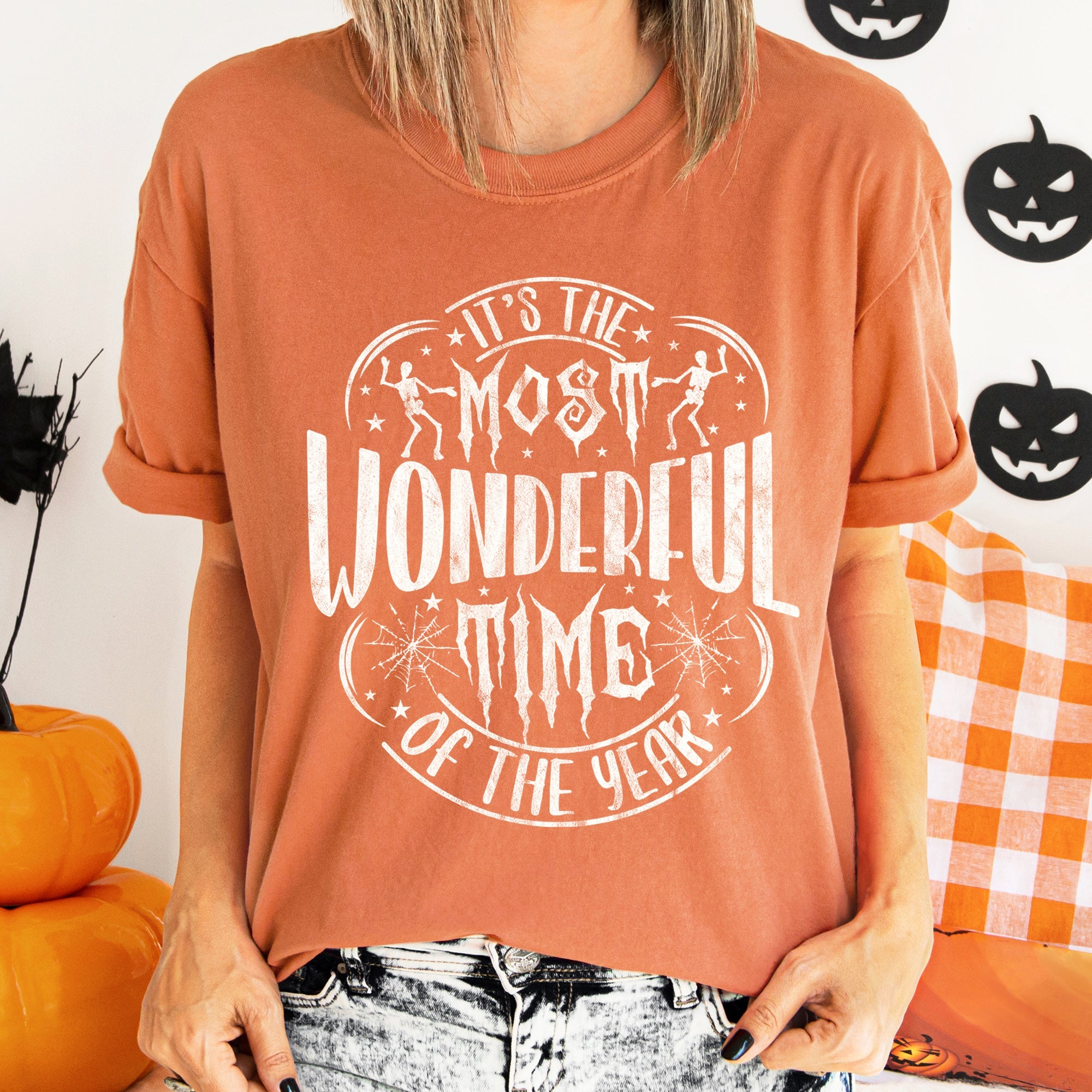 It's The Most Wonderful Time Of The Year Retro Halloween Classic Comfort Colors Tee