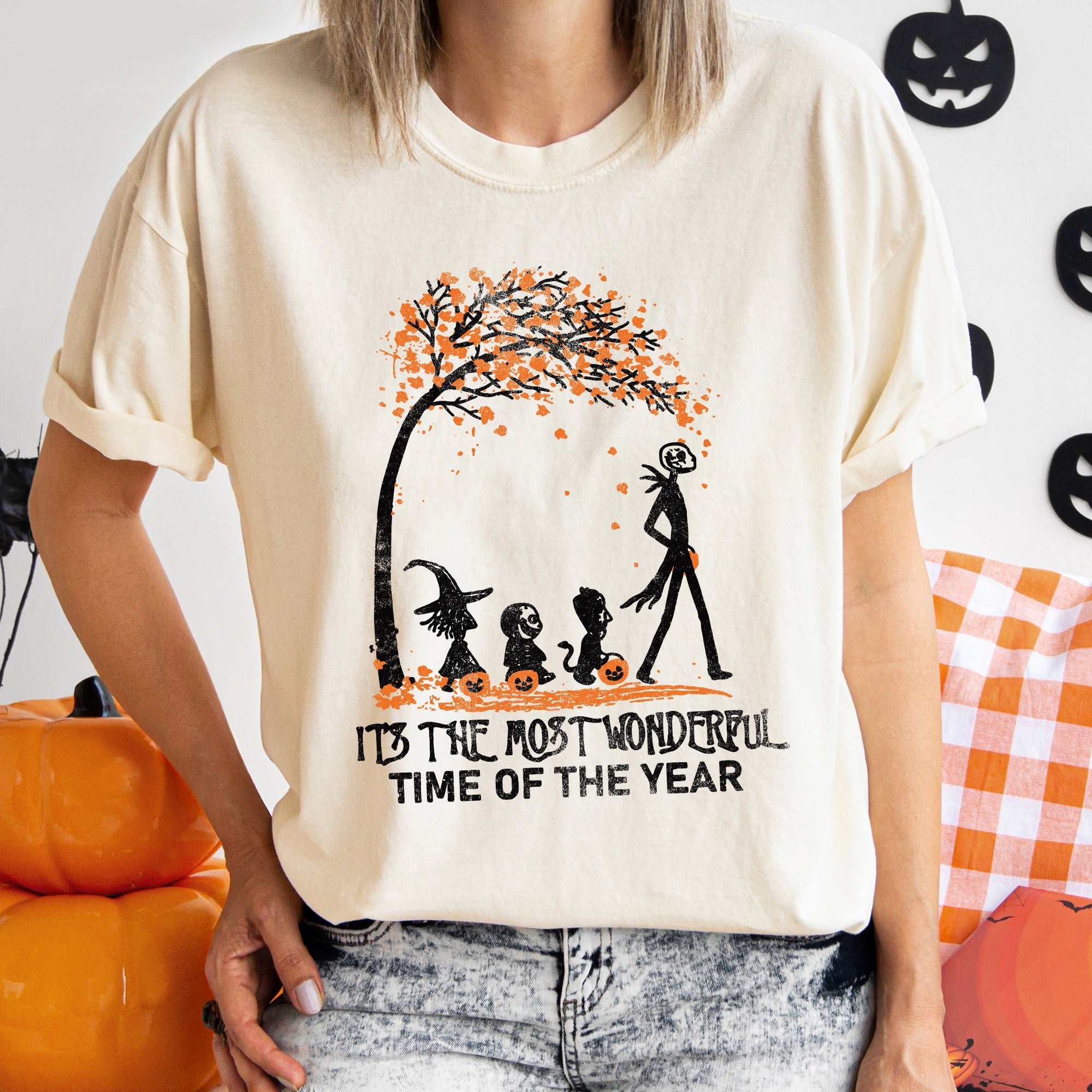 Orange Tree Vintage Halloween Autumn Nightfall Edition Collectors Deluxe Comfort Colors Tee