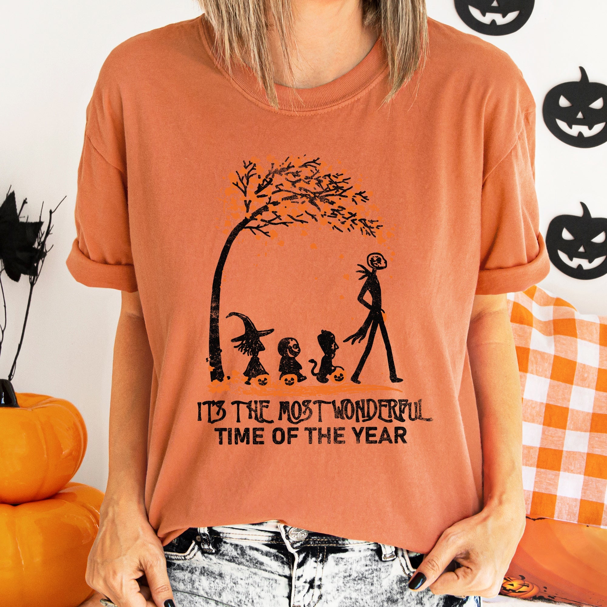 Orange Tree Vintage Halloween Autumn Nightfall Edition Collectors Deluxe Comfort Colors Tee