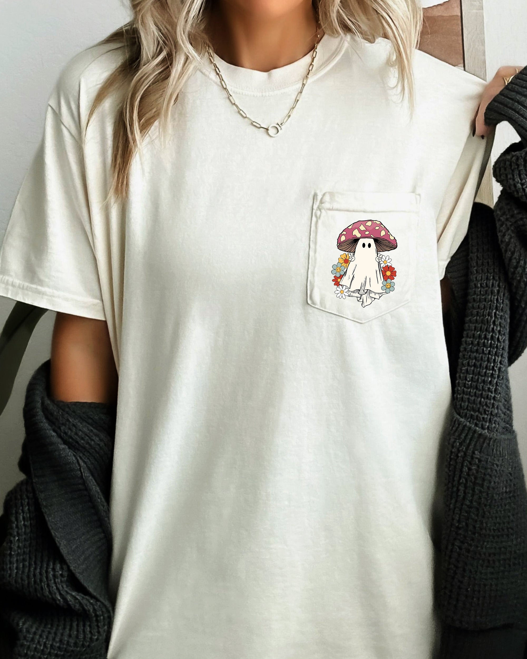 Ghost Mushroom Comfort Colors Tee