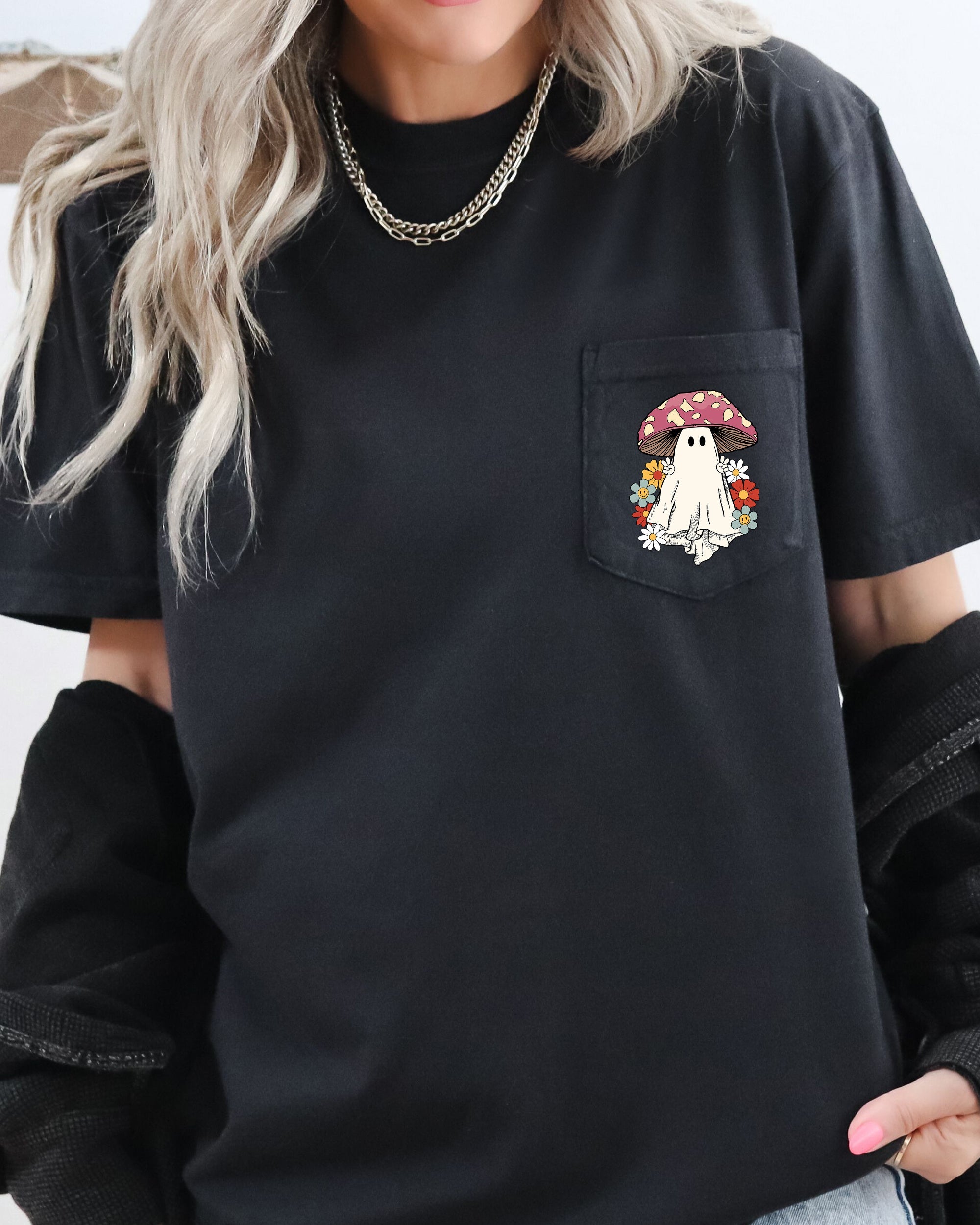Ghost Mushroom Comfort Colors Tee