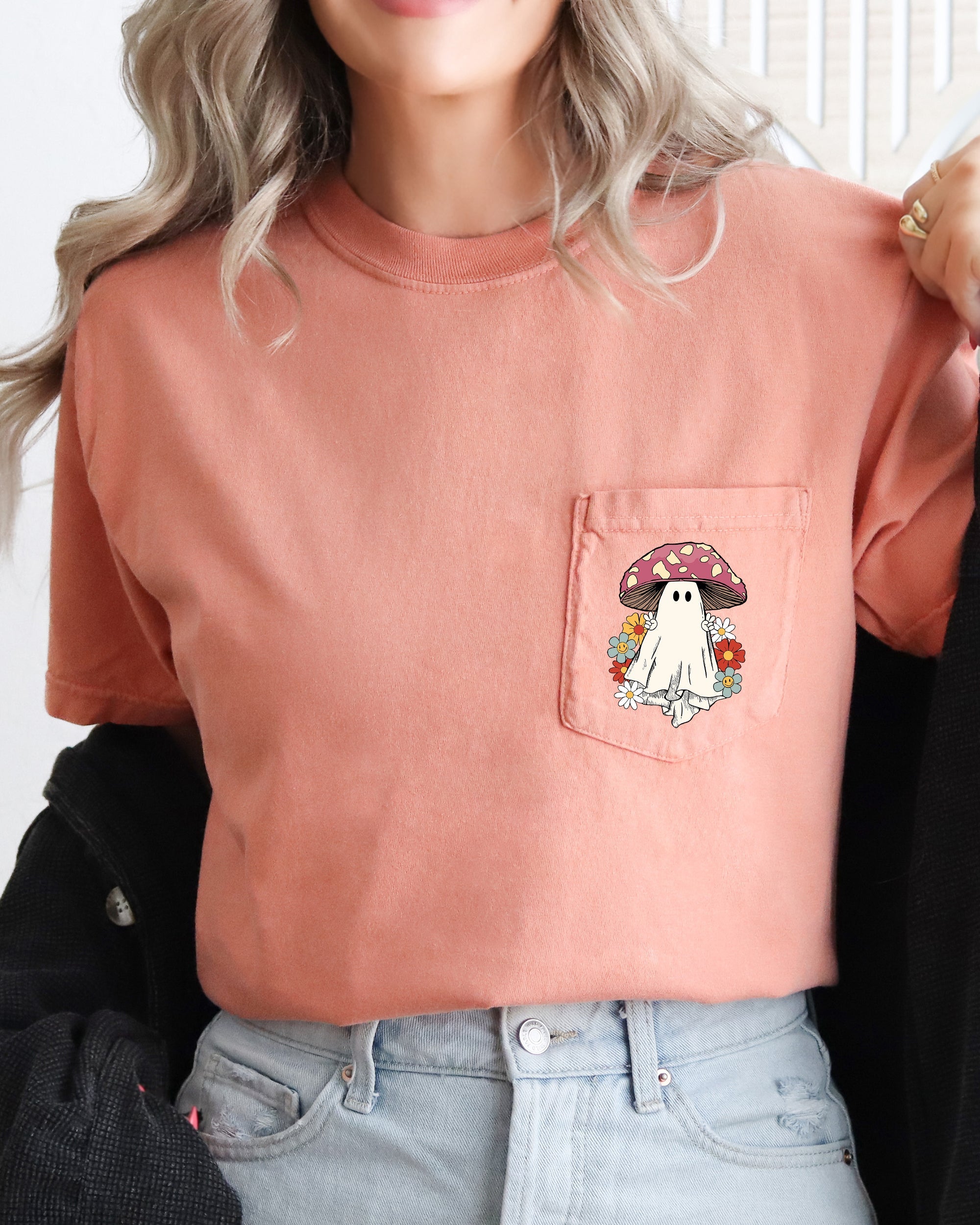 Ghost Mushroom Comfort Colors Tee