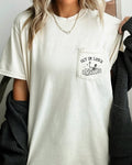 Get In Loser Skeleton Halloween Graphic Pocket Tee Comfort Colors Premium Ring-Spun Cotton Tee