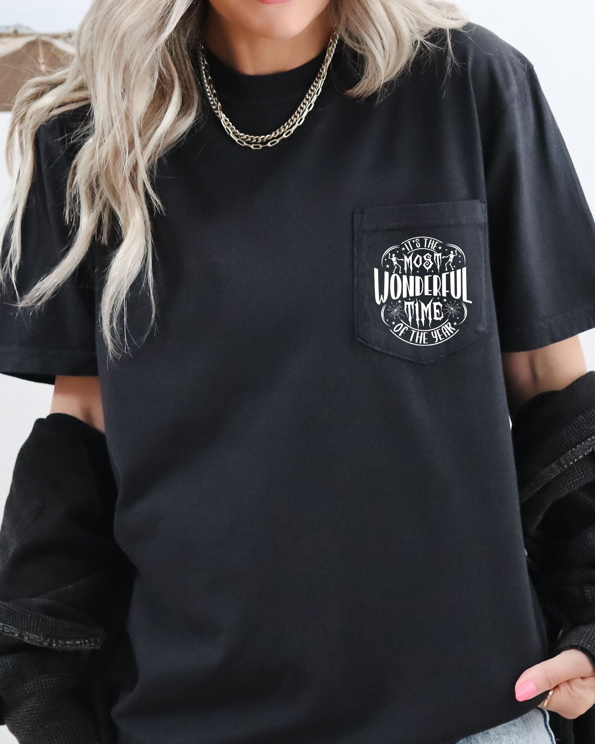 It's The Most Wonderful Time Halloween Vintage Print Edition Deluxe Comfort Colors Tee