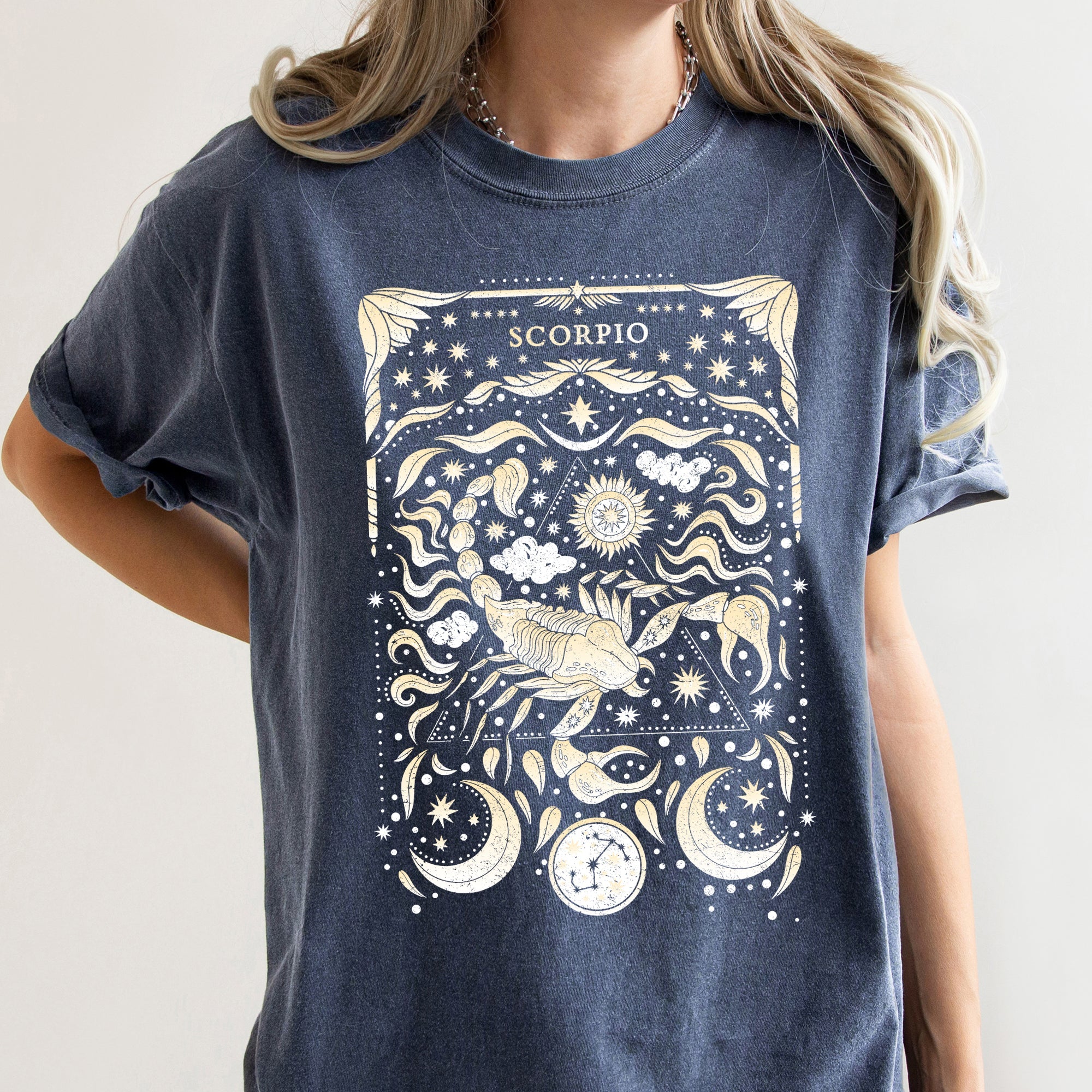 Scorpio Celestial Zodiac Horoscope Astrology Celestial Constellation Design Comfort Colors Tee