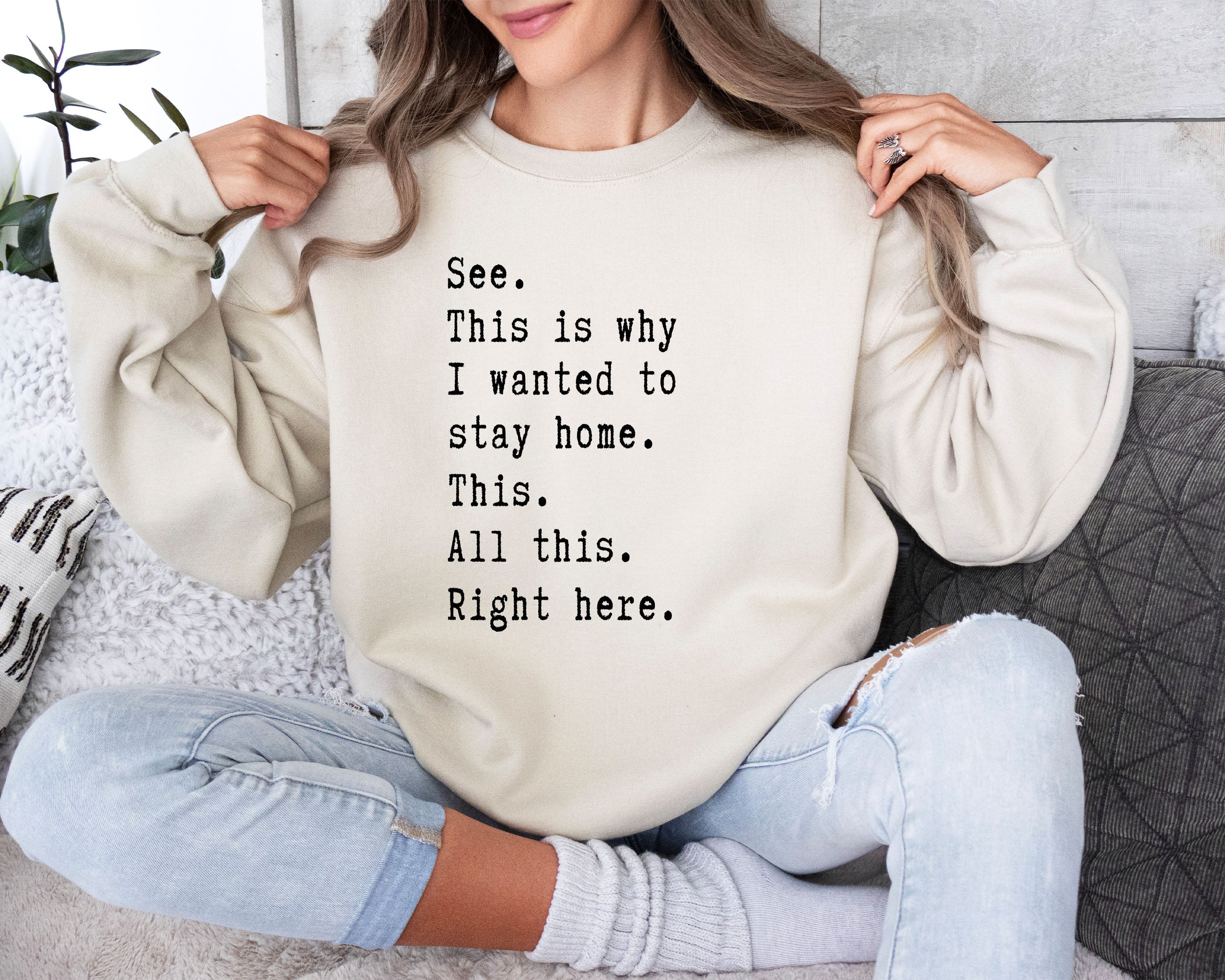 I Wanted To Stay Home Sarcastic College Cozy Campus Vibe Limited Edition Sweatshirt