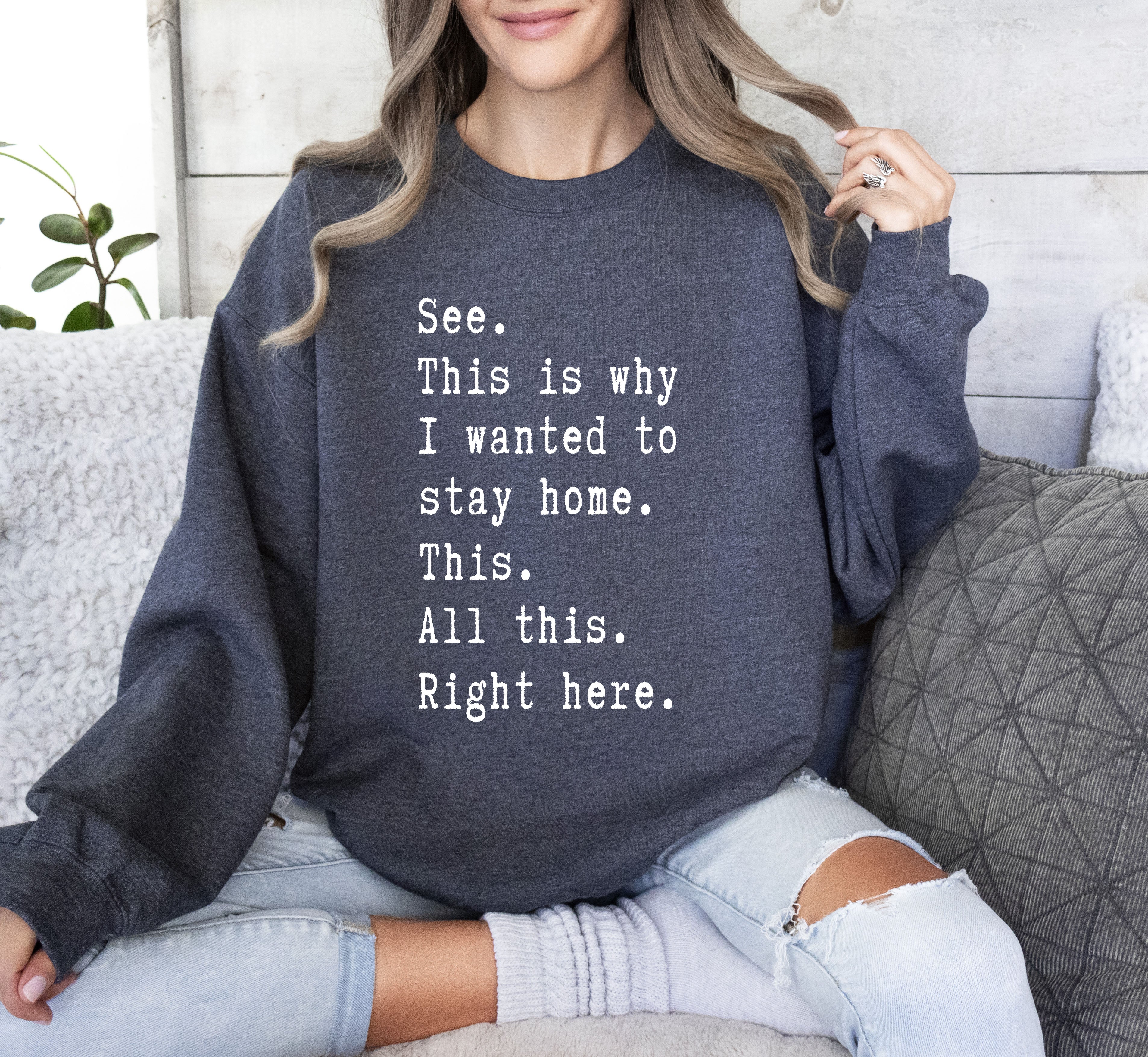 I Wanted To Stay Home Sarcastic College Cozy Campus Vibe Limited Edition Sweatshirt