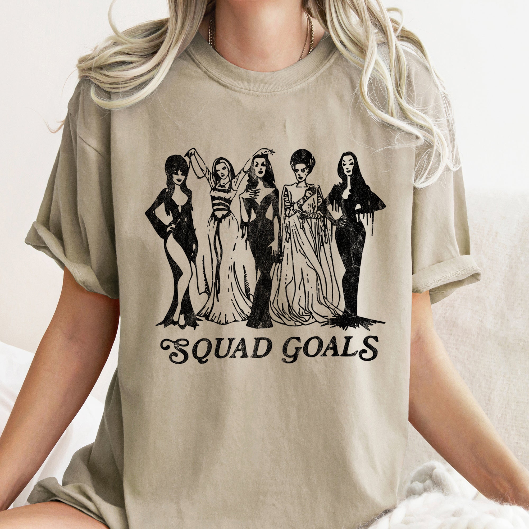 Squad Goals Retro Halloween Vintage Edition Ultra Cozy Soft Feel Comfort Colors Tee