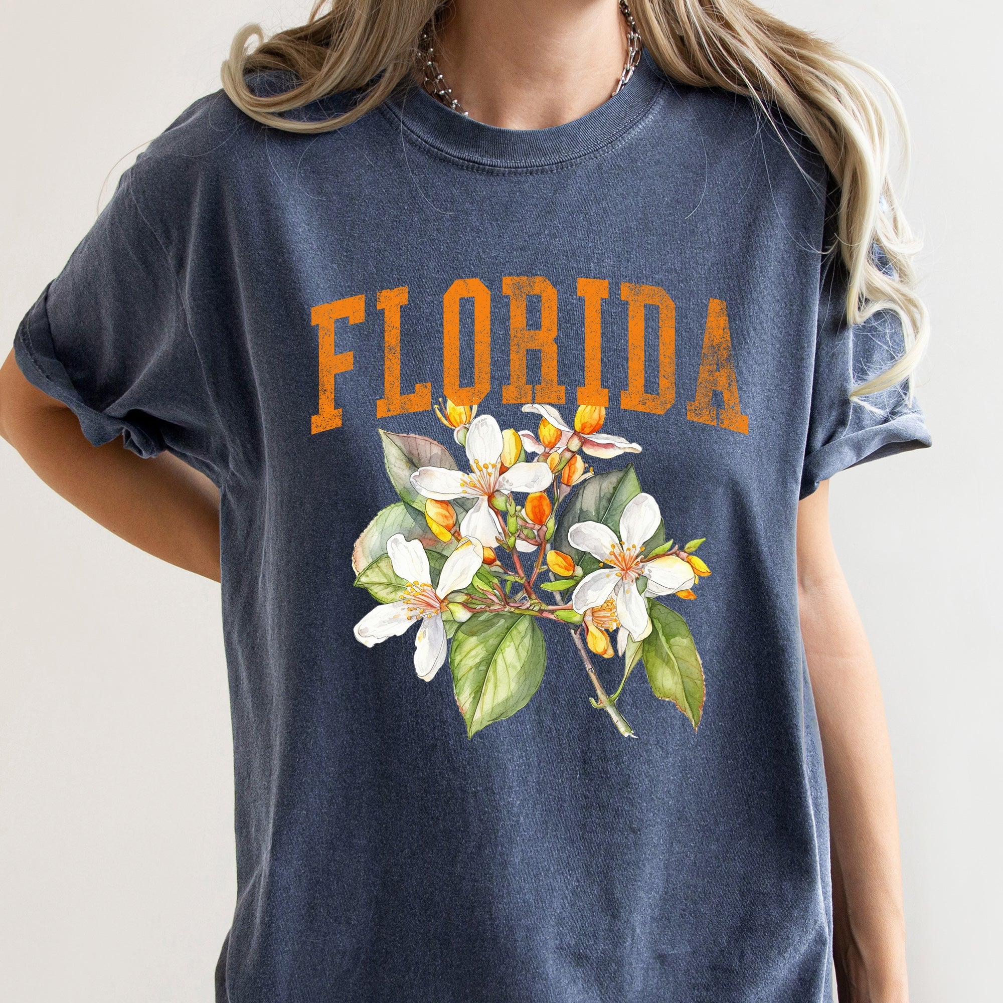 Florida State Flower Emblem Design Inspired By Florida Botanic Heritage For State Pride Comfort Colors Tee