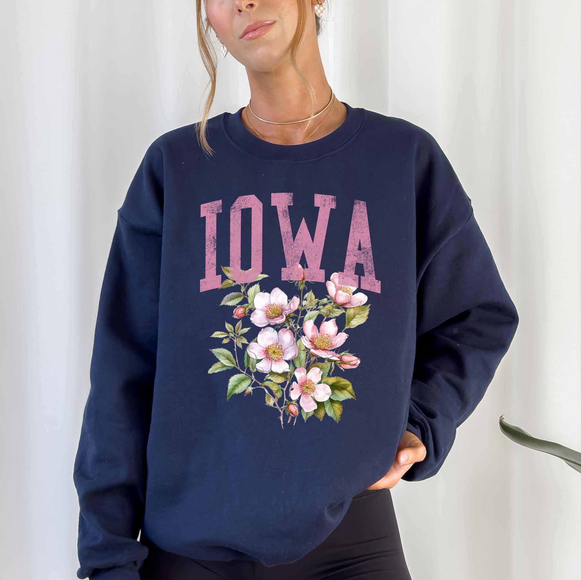 Iowa State Flower Forever Proud Hawkeyes State Pride Floral Emblem For Iowa State Fans Sweatshirt