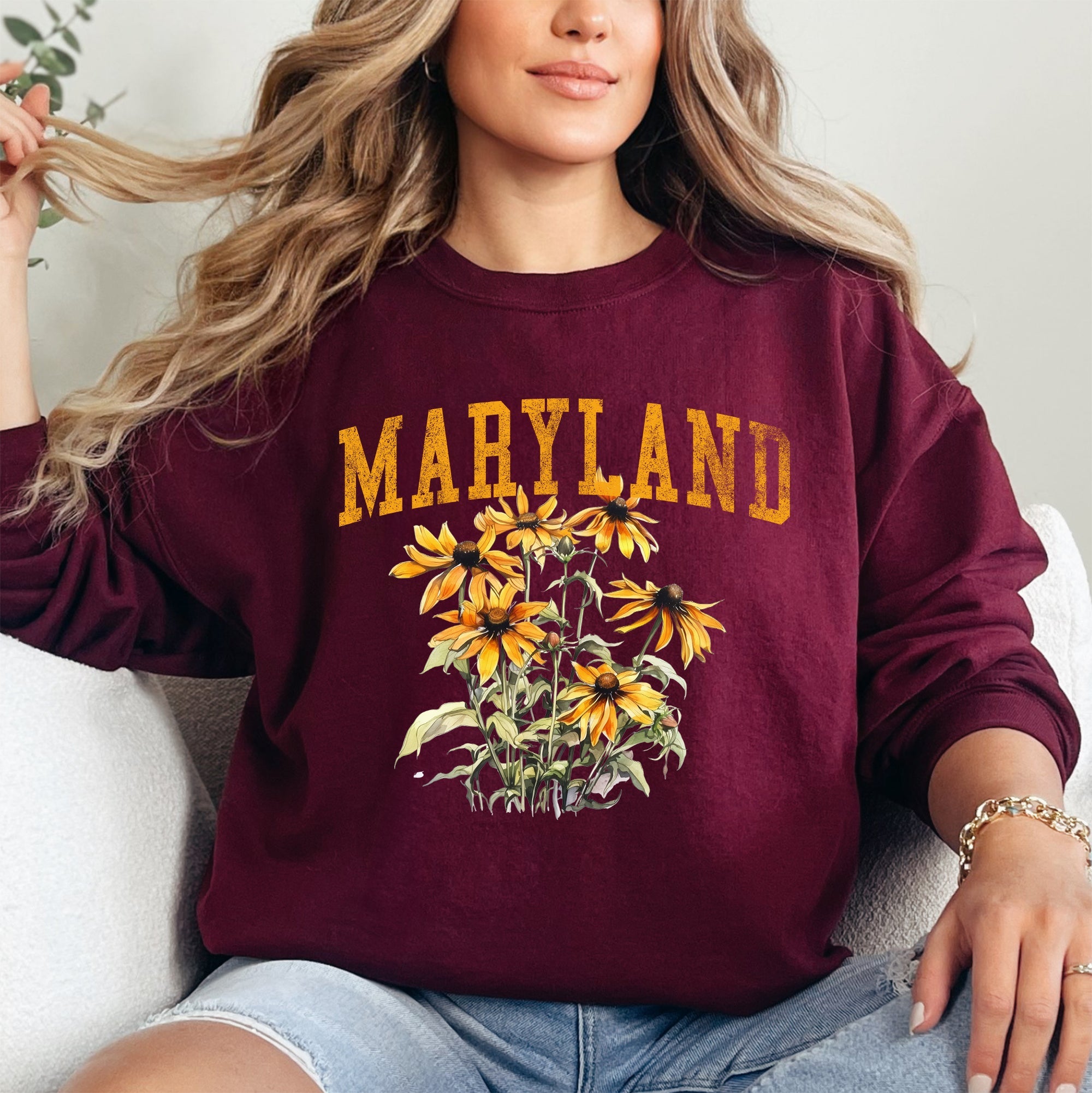 Maryland State Flower Graphic Sweatshirt