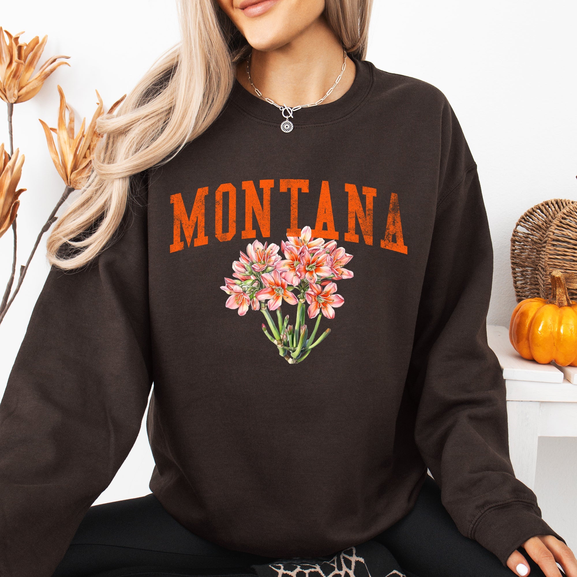 Montana State Flower Premium Cotton Blend Cozy Everyday Graphic Limited Edition Sweatshirt