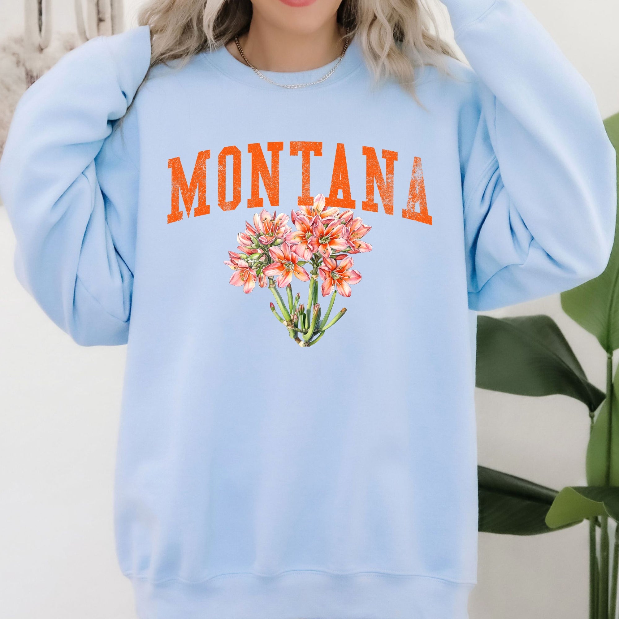 Montana State Flower Premium Cotton Blend Cozy Everyday Graphic Limited Edition Sweatshirt