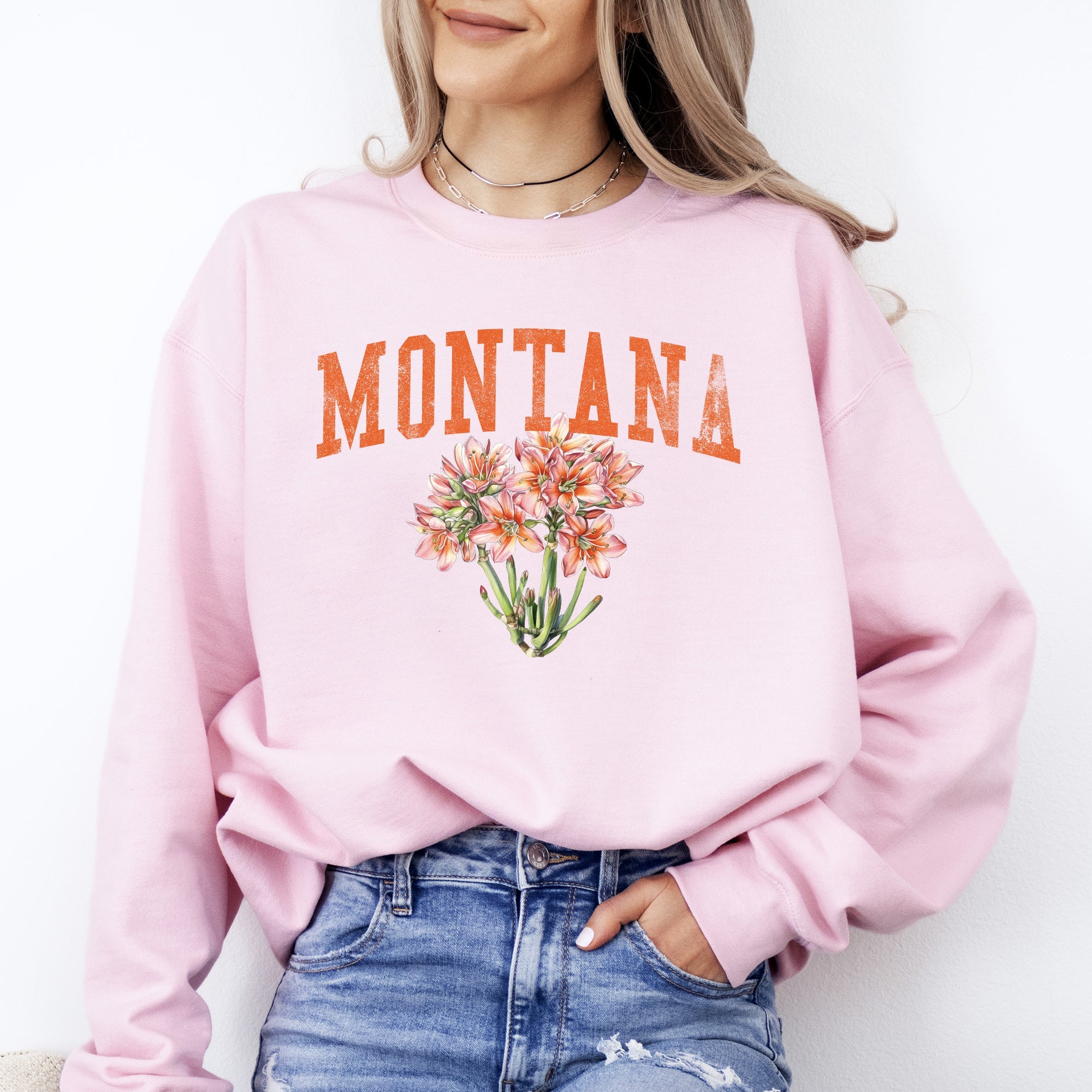 Montana State Flower Premium Cotton Blend Cozy Everyday Graphic Limited Edition Sweatshirt