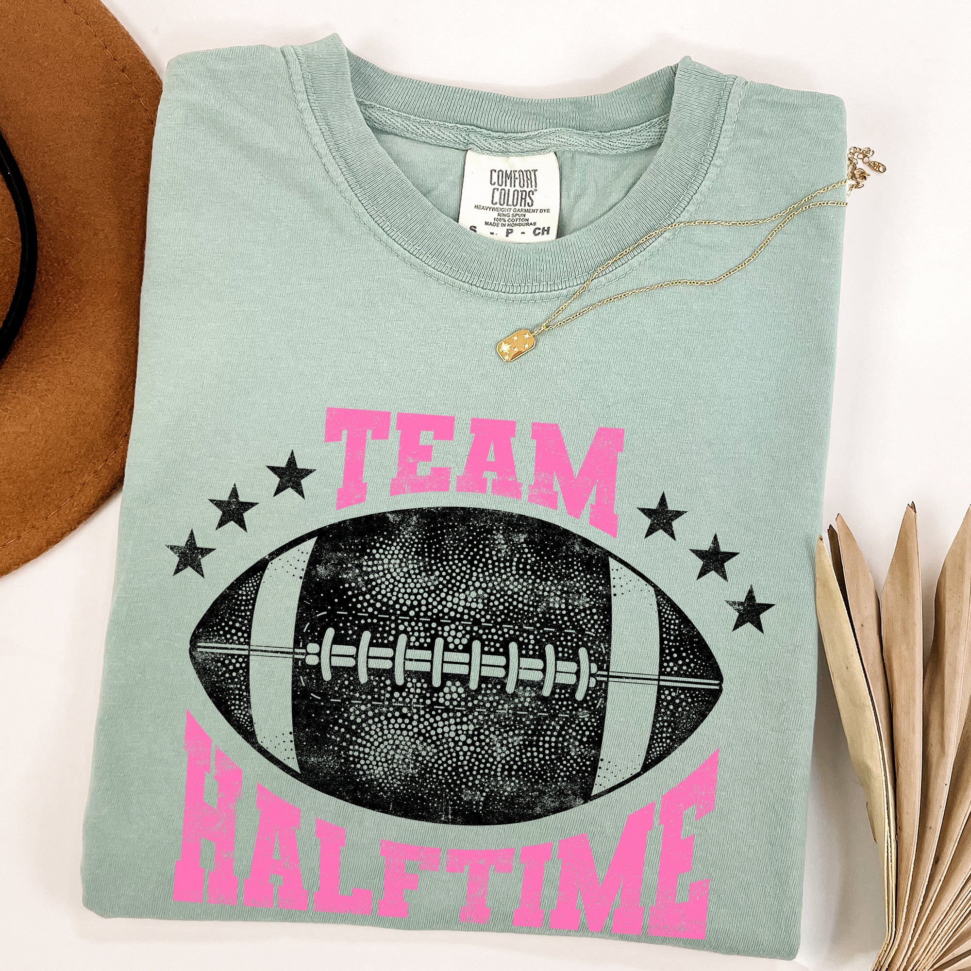Team Halftime Football Fans Rally Gameday Spirit For Both Teams Vintage Inspired Comfort Colors Tee