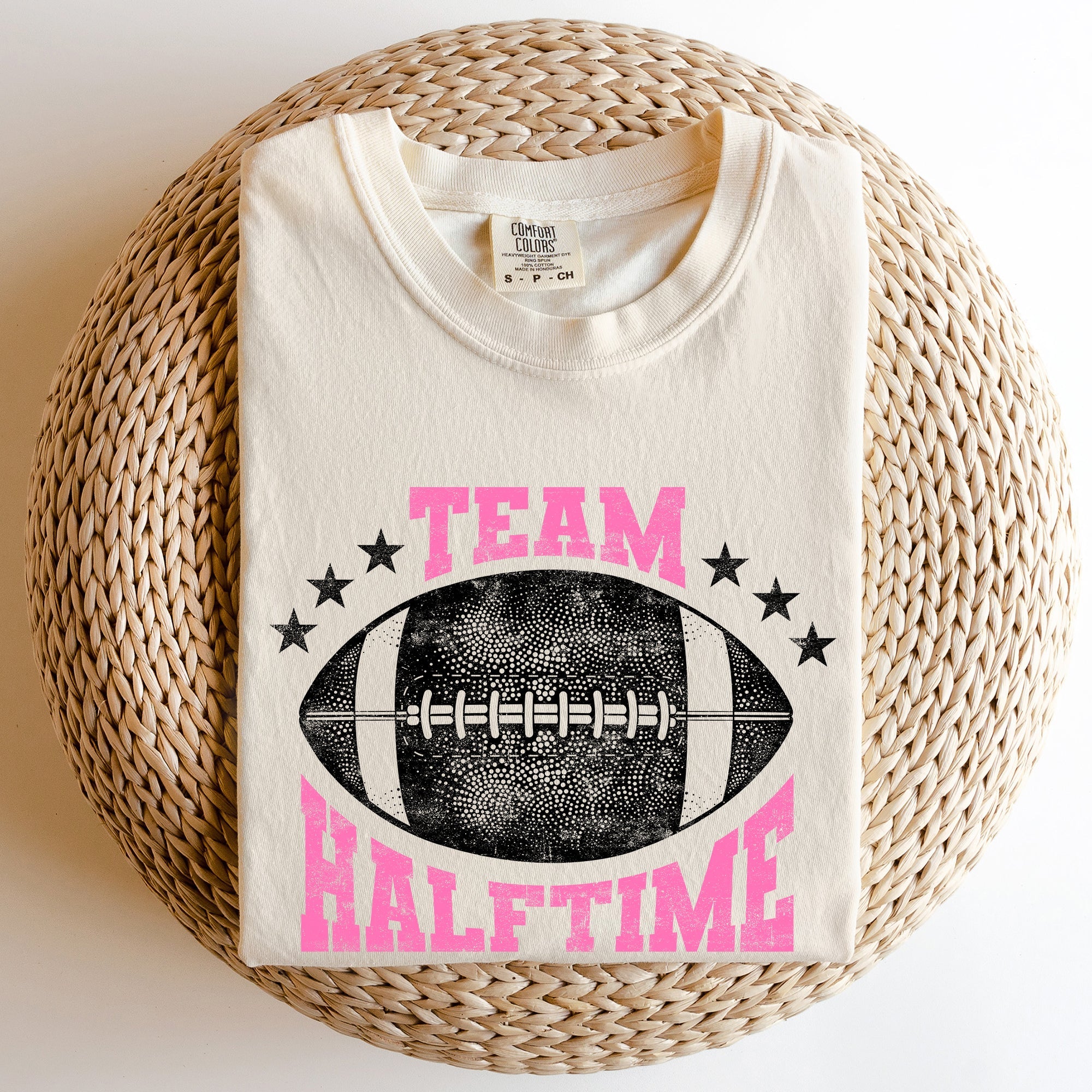 Team Halftime Football Fans Rally Gameday Spirit For Both Teams Vintage Inspired Comfort Colors Tee