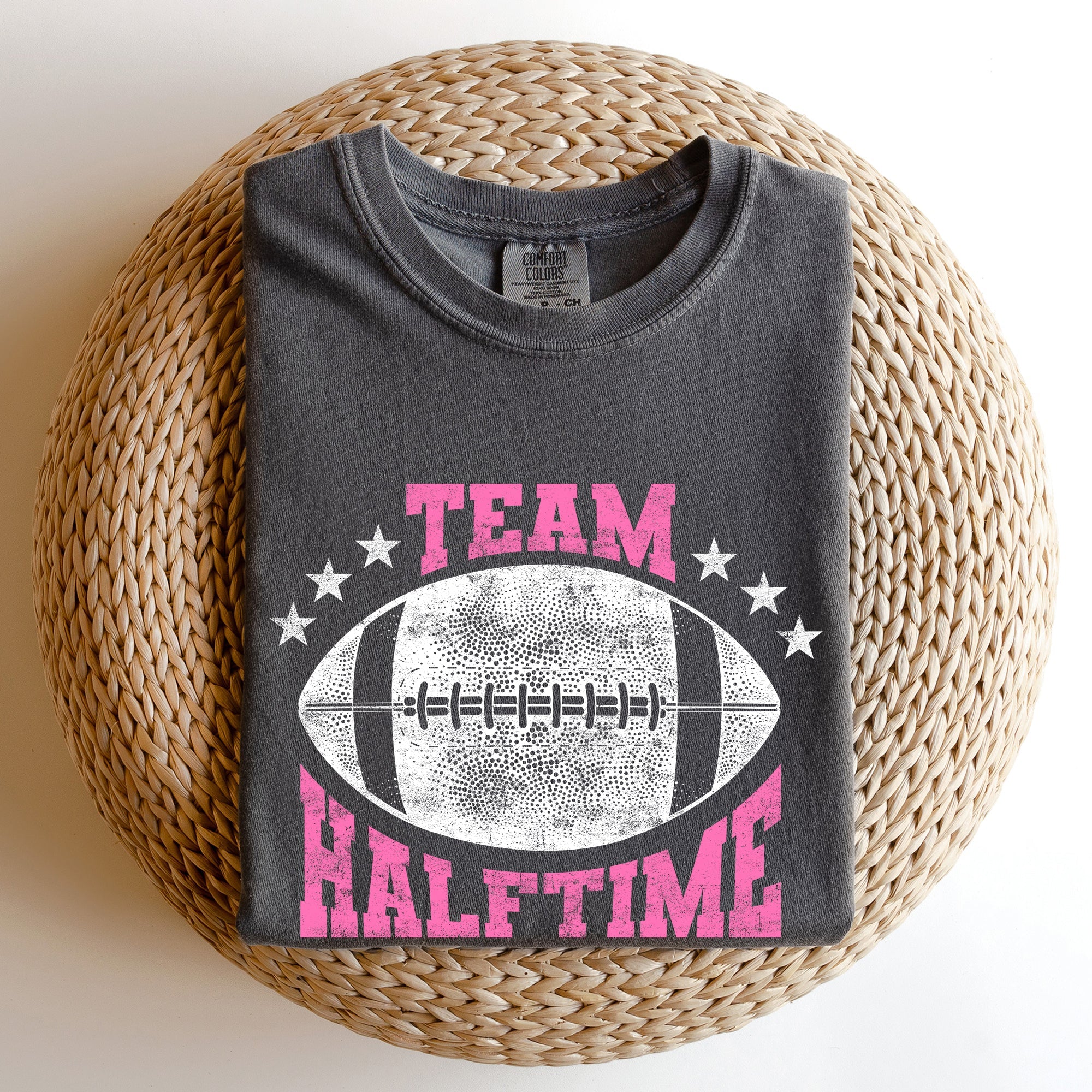 Team Halftime Football Fans Rally Gameday Spirit For Both Teams Vintage Inspired Comfort Colors Tee