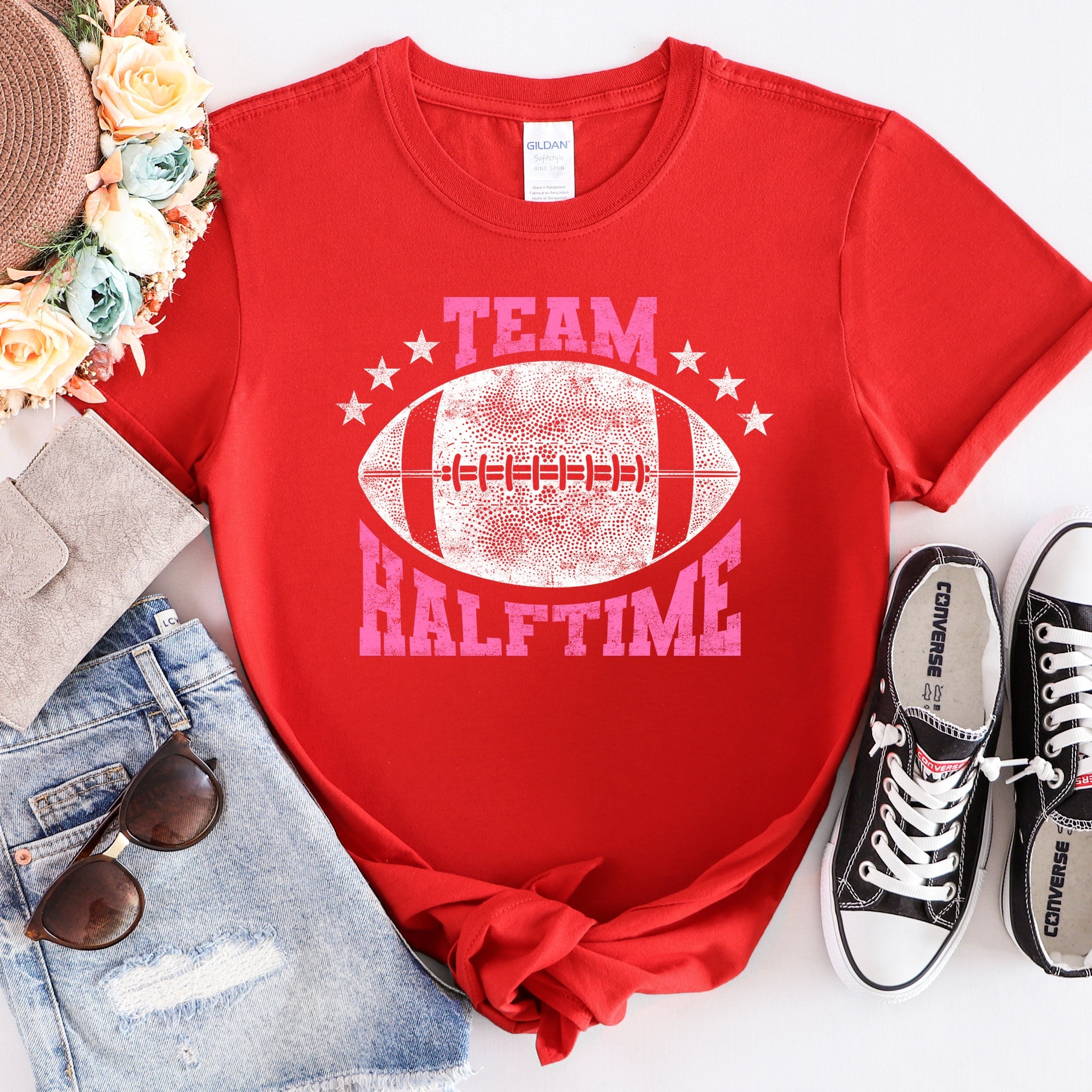 Team Halftime Football Sports Both Teams Game Day Rivalry Stadium Edition Graphic Tee
