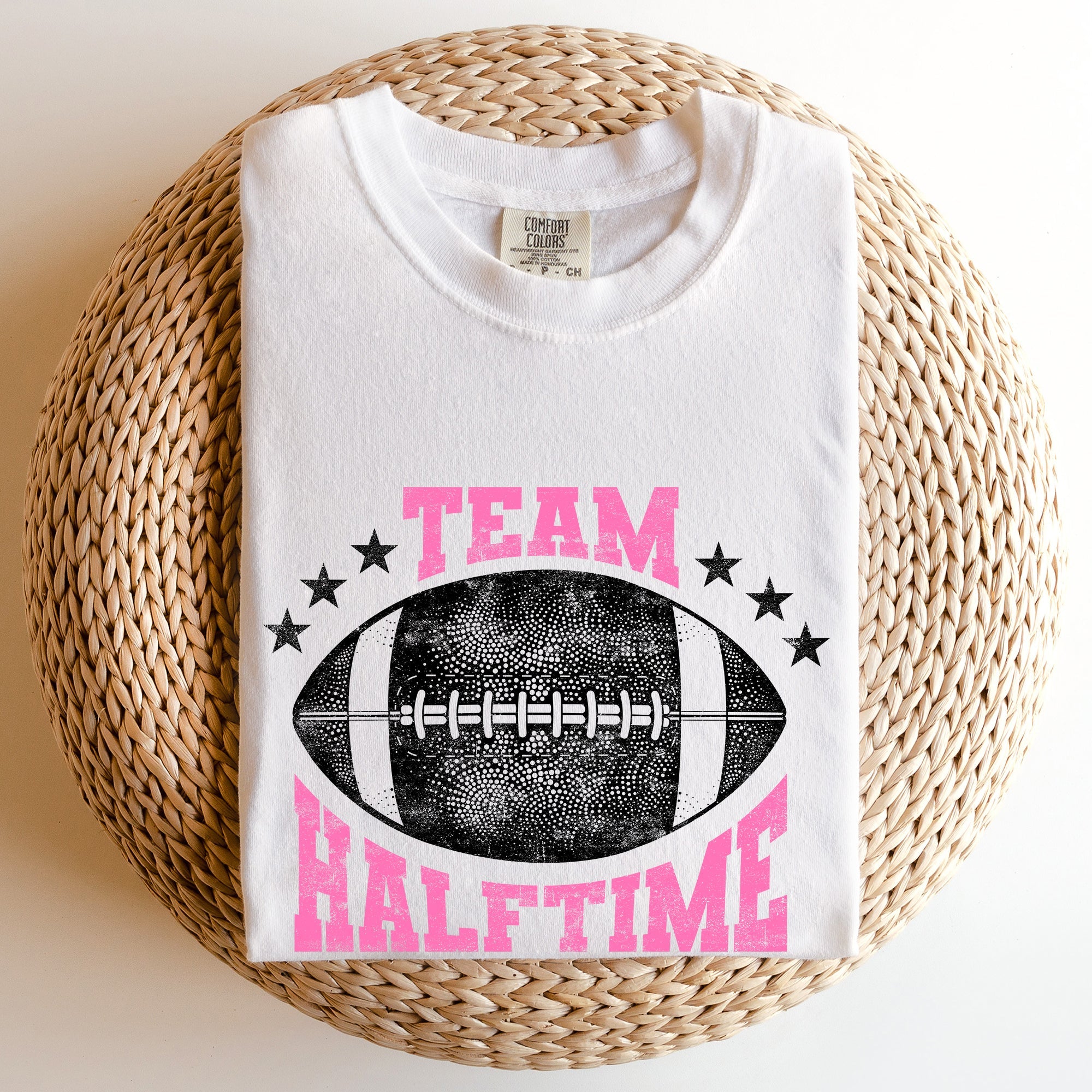 Team Halftime Football Fans Rally Gameday Spirit For Both Teams Vintage Inspired Comfort Colors Tee