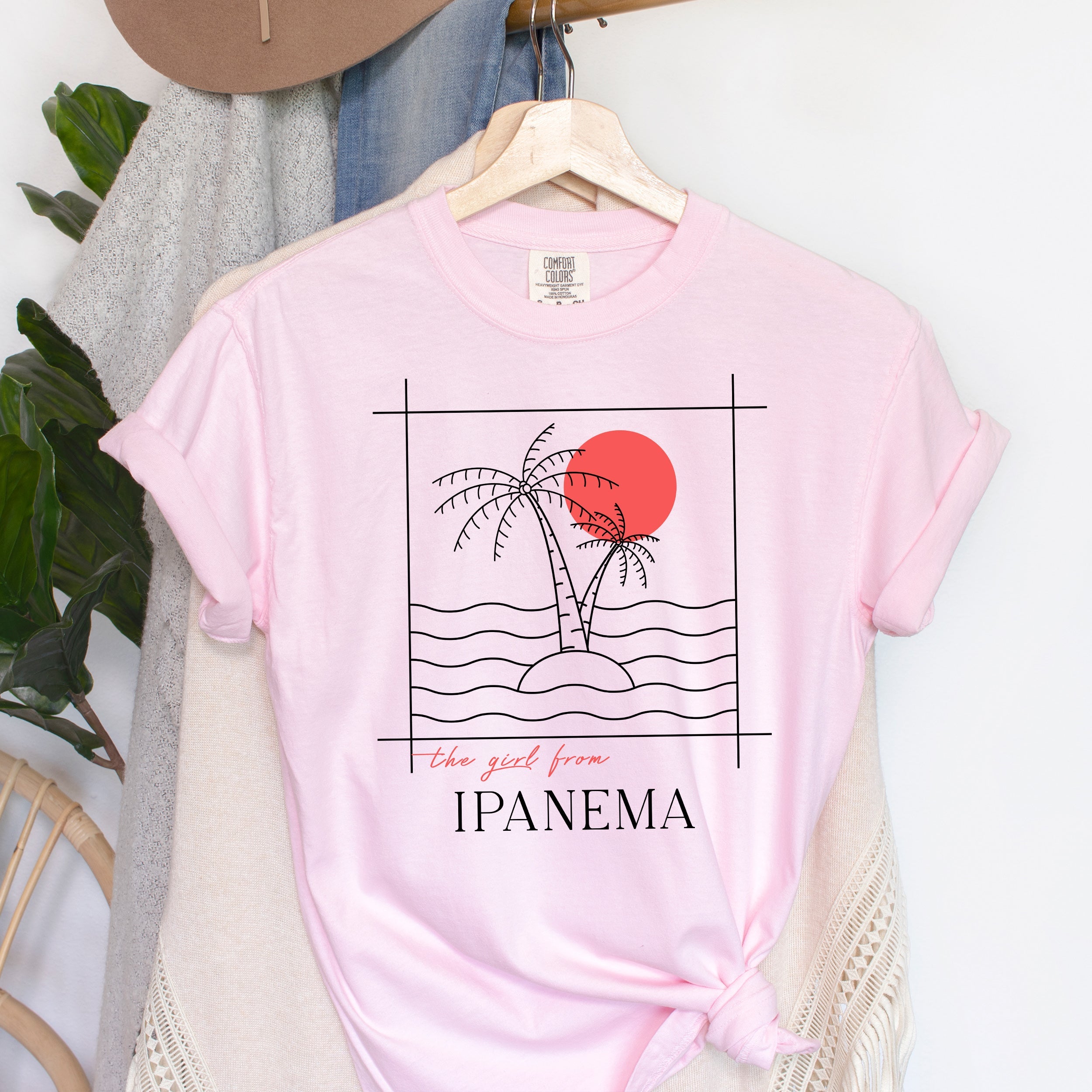 The Girl From Ipanema Beach Lover Vintage Sunset Coastal Vibes Comfort Colors Tee