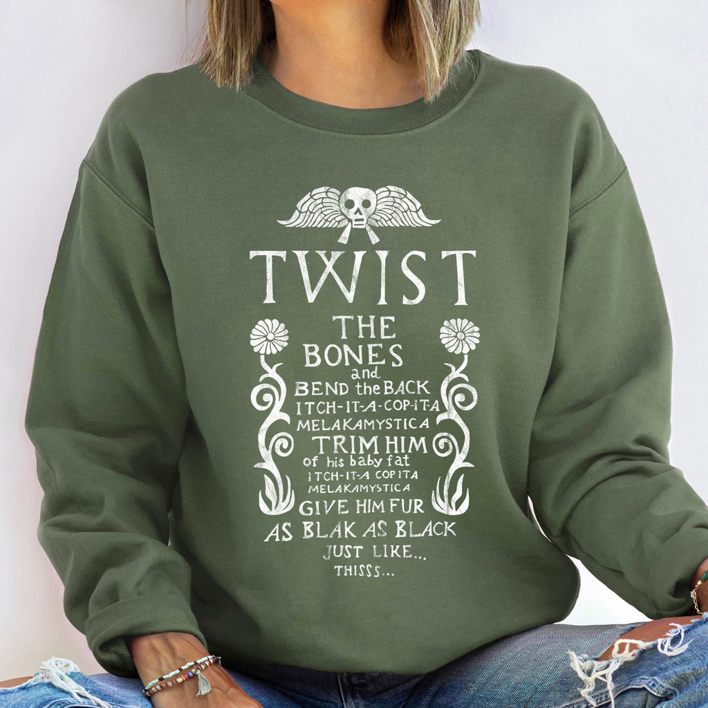 Twist The Bones Halloween Spooky Skeletons Night Graphic Illustration Edition Sweatshirt