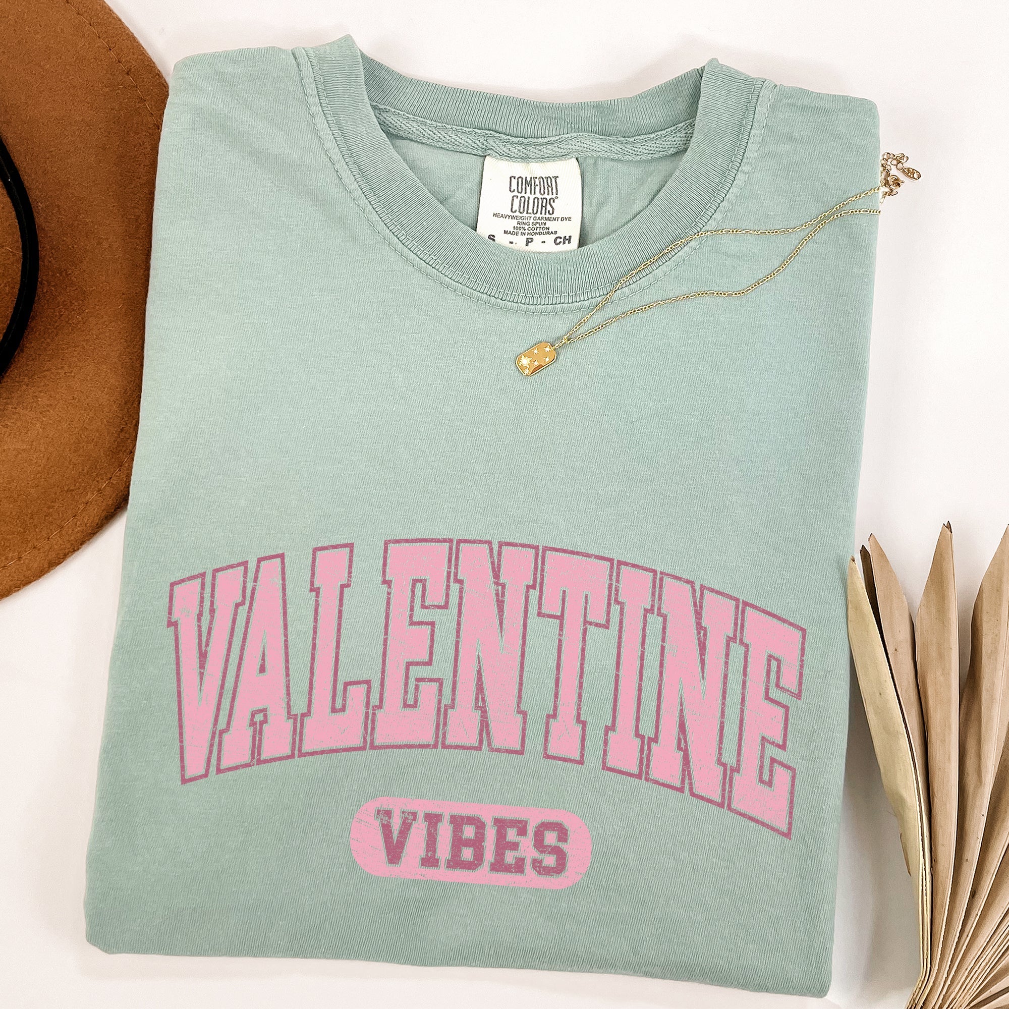 Valentine Vibes Collegiate Edition Vintage Charm For Lovers Of Classic Campus Style Comfort Colors Tee