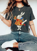 White Rabbit Fictional Book Lover Literary Edition Collectible Comfort Colors Tee
