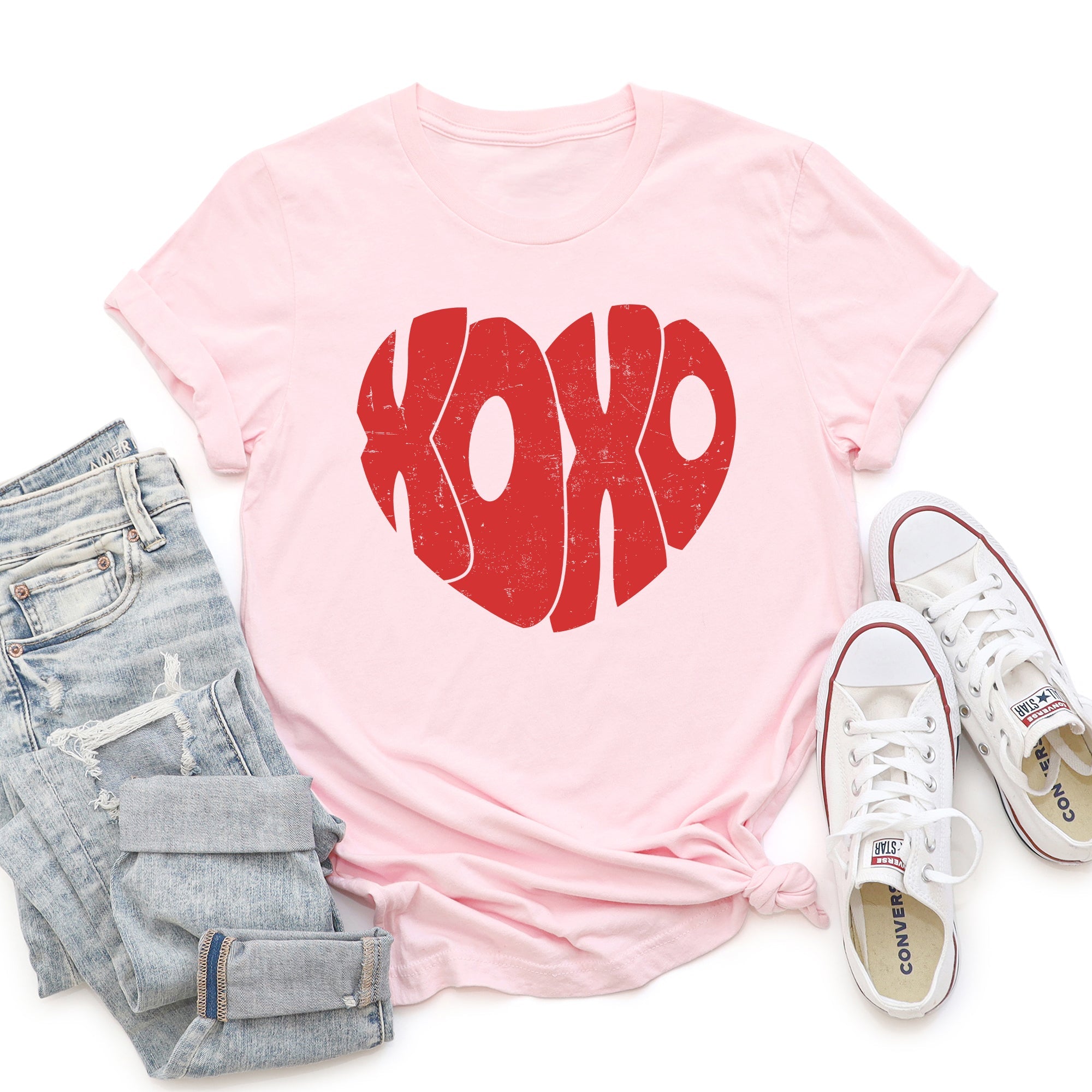 Limited Retro XOXO Heart Vintage Valentine's Day Edition Ultra Soft Classic Graphic Tee