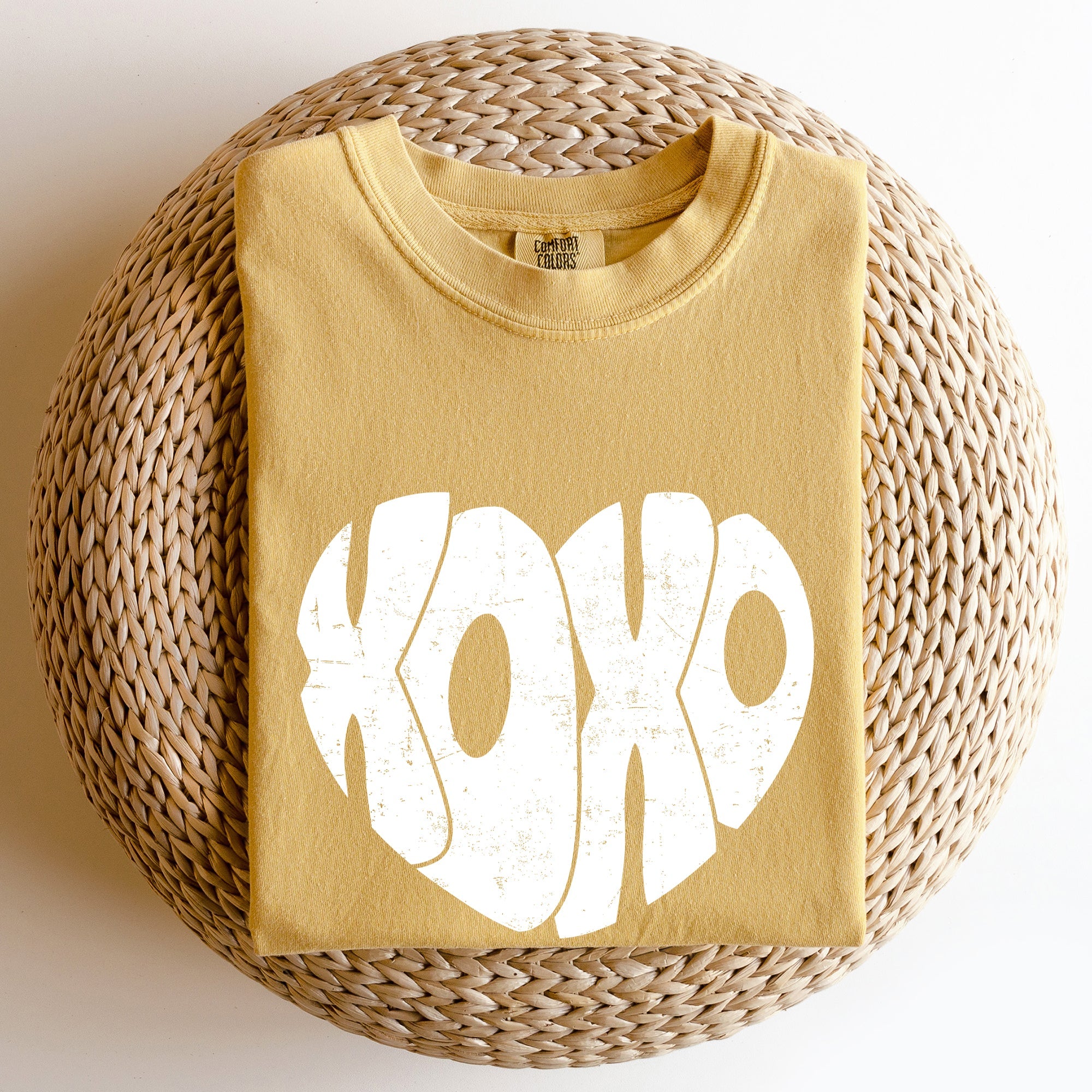 Retro XOXO Heart Vintage Love For Valentine's Day And Everyday Wear Comfort Colors Tee