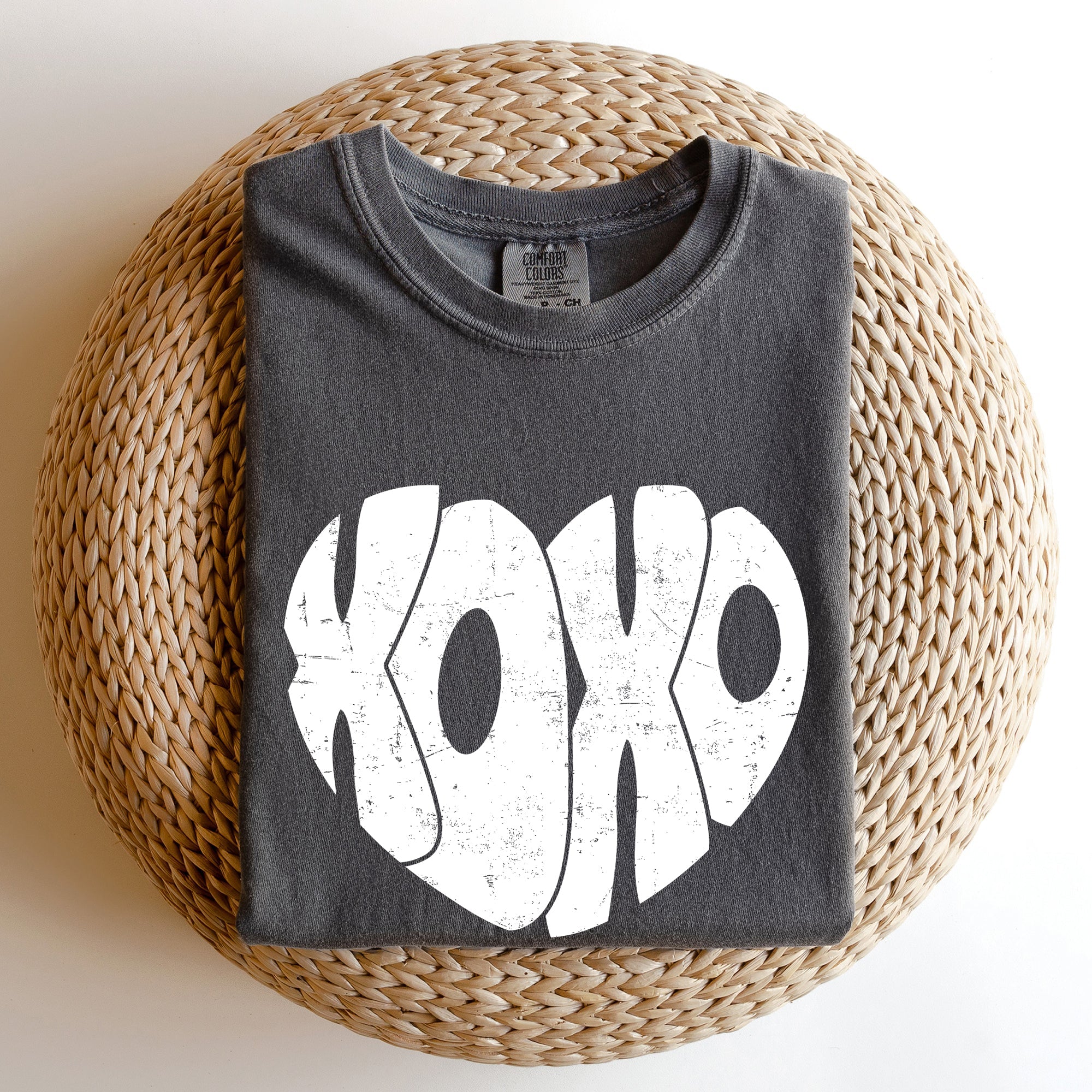 Retro XOXO Heart Vintage Love For Valentine's Day And Everyday Wear Comfort Colors Tee