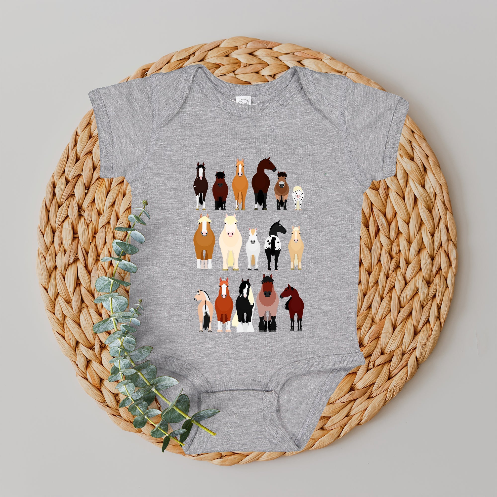 Horse Lovers Farm Animal Illustration Breeds For Kids And Teens Comfort Colors Tee