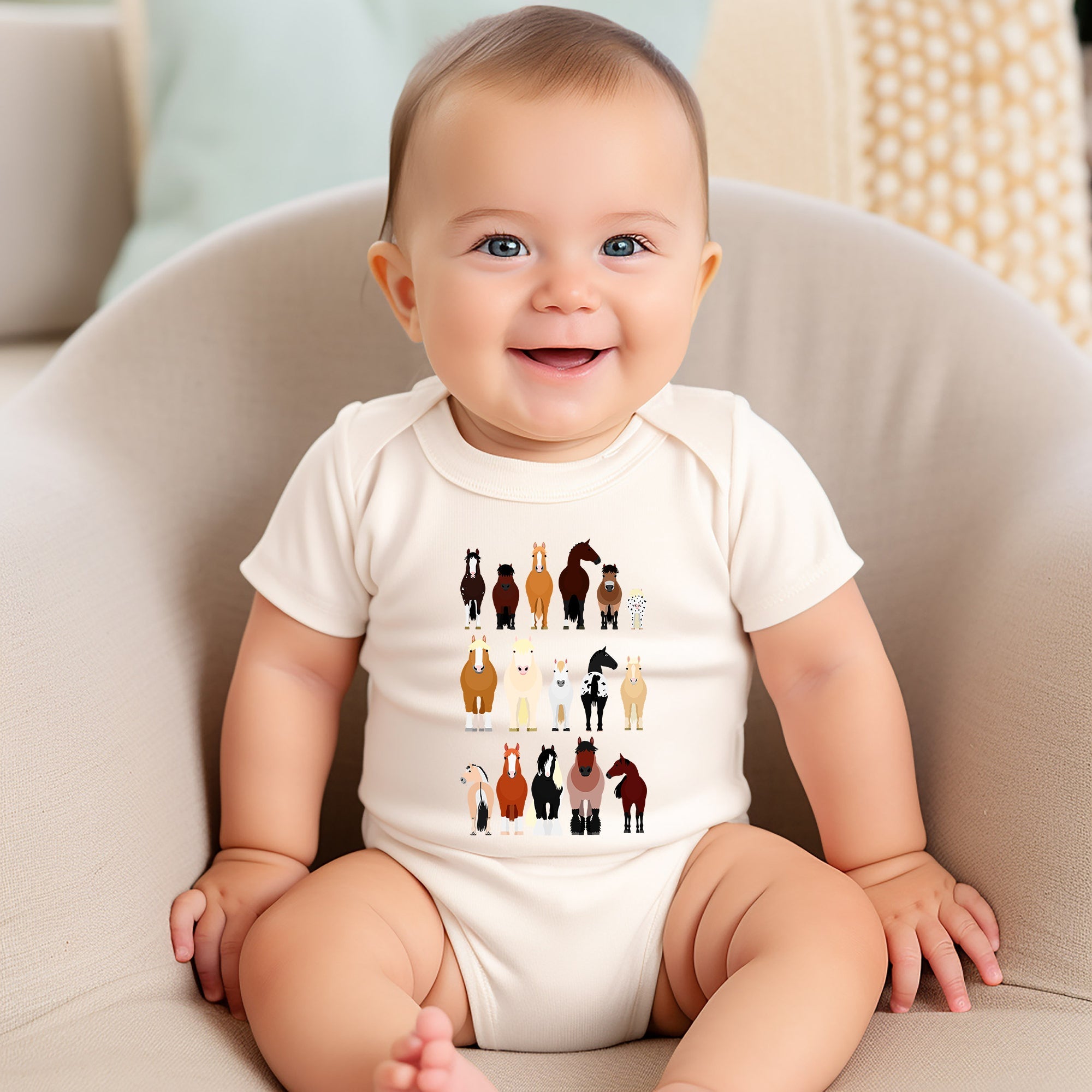 Horse Lovers Farm Animal Illustration Breeds For Kids And Teens Comfort Colors Tee