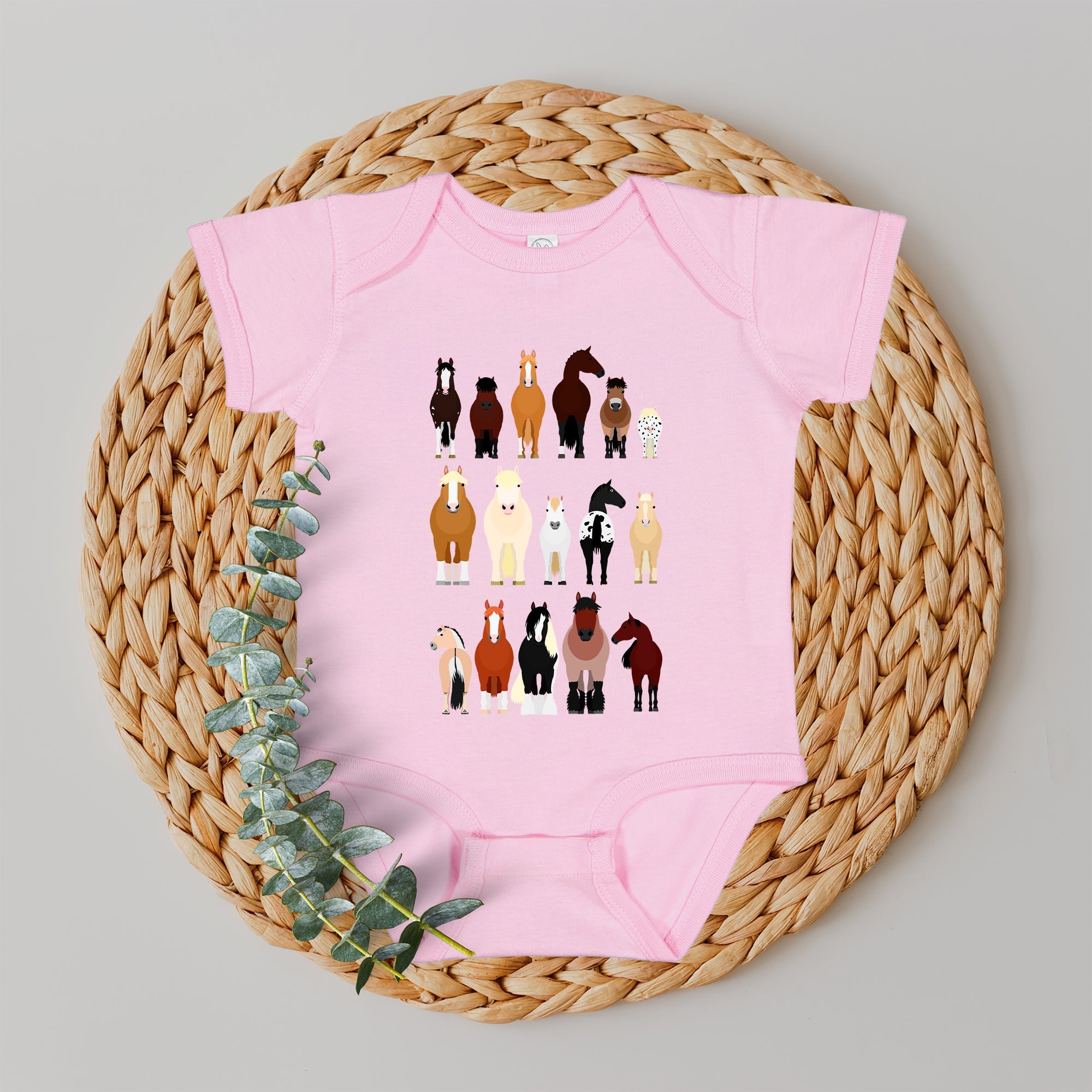 Horse Lovers Farm Animal Illustration Breeds For Kids And Teens Comfort Colors Tee